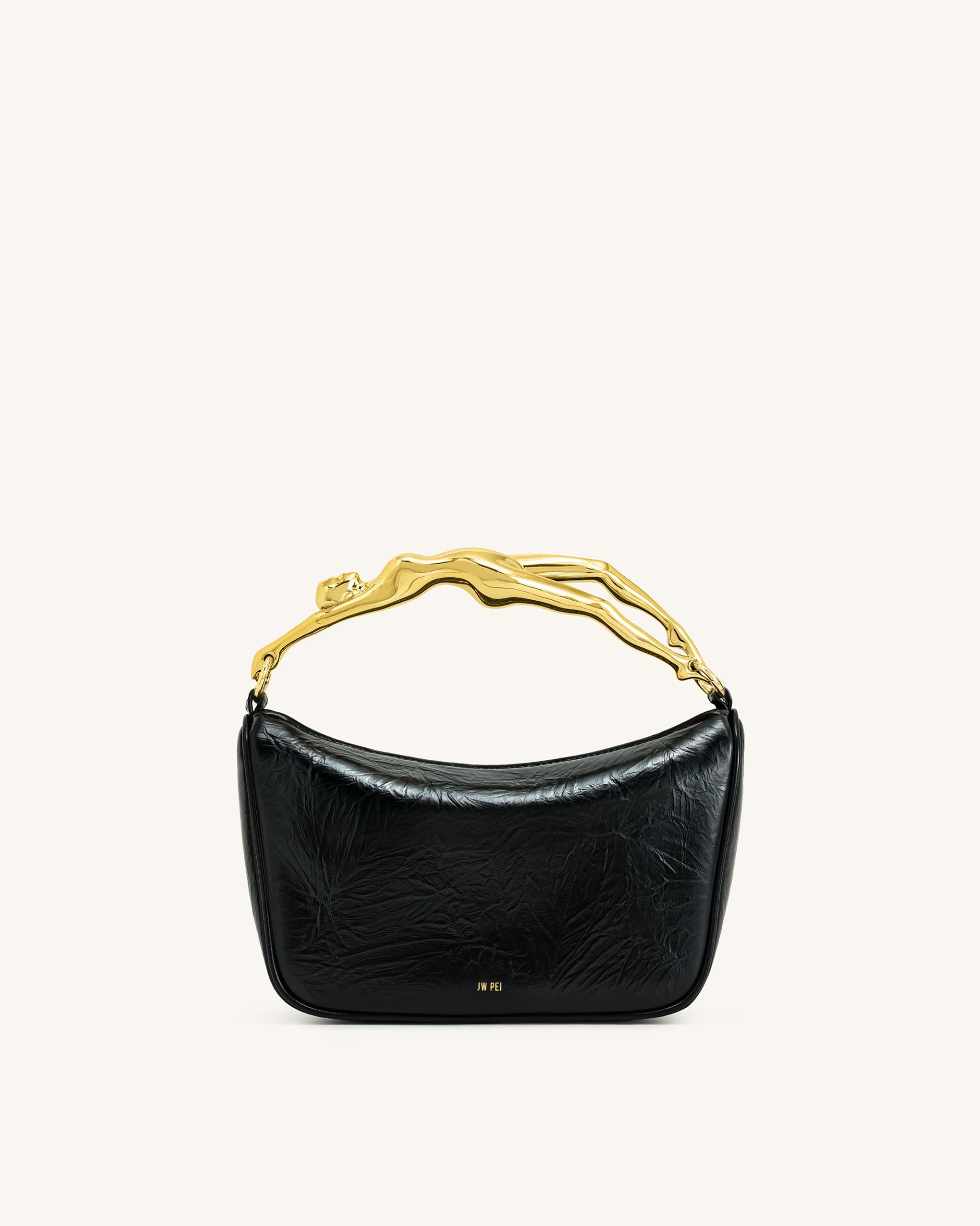 Jenny Human-shaped Handle Handbag - Black