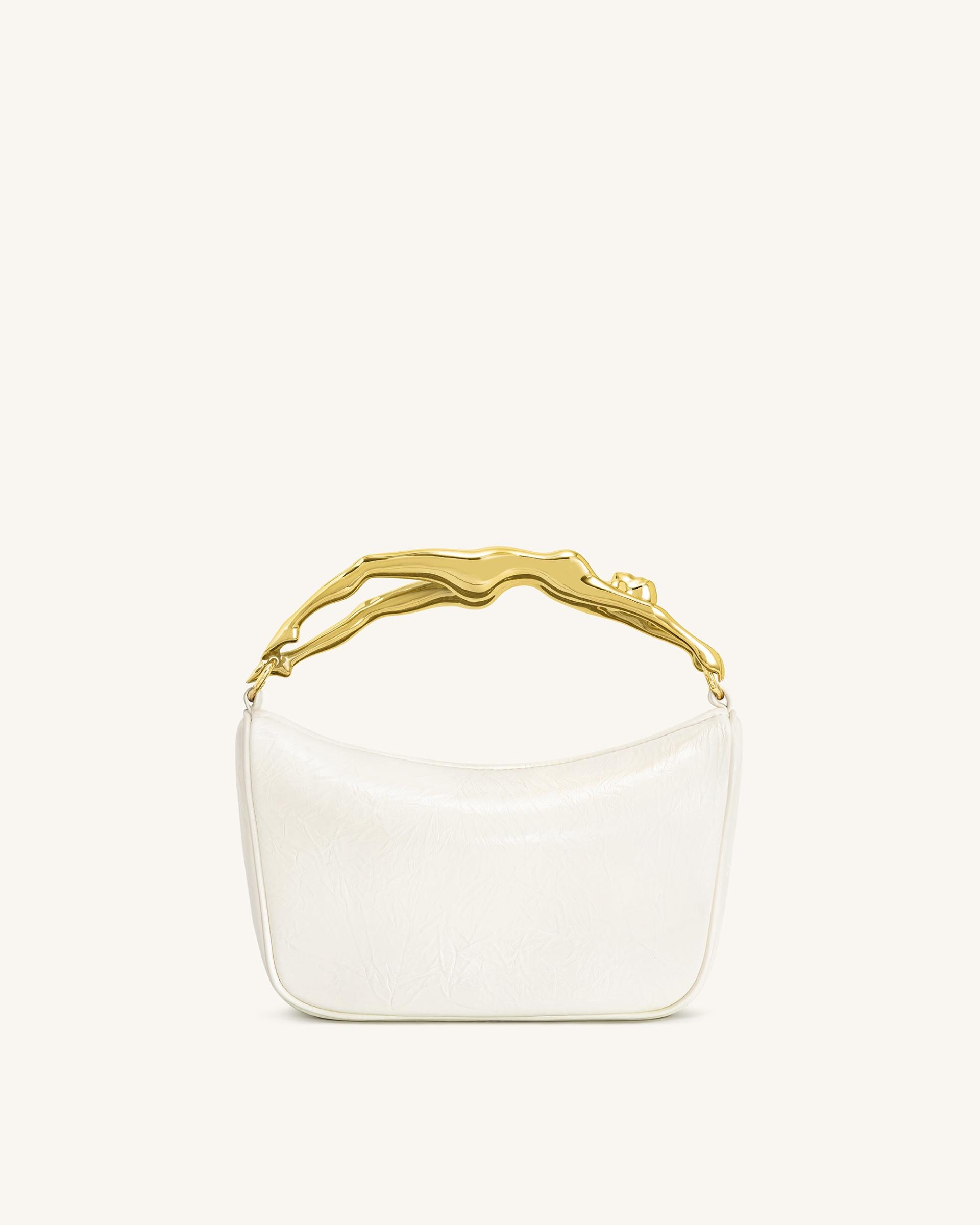 Jenny Human-shaped Handle Handbag - White 4