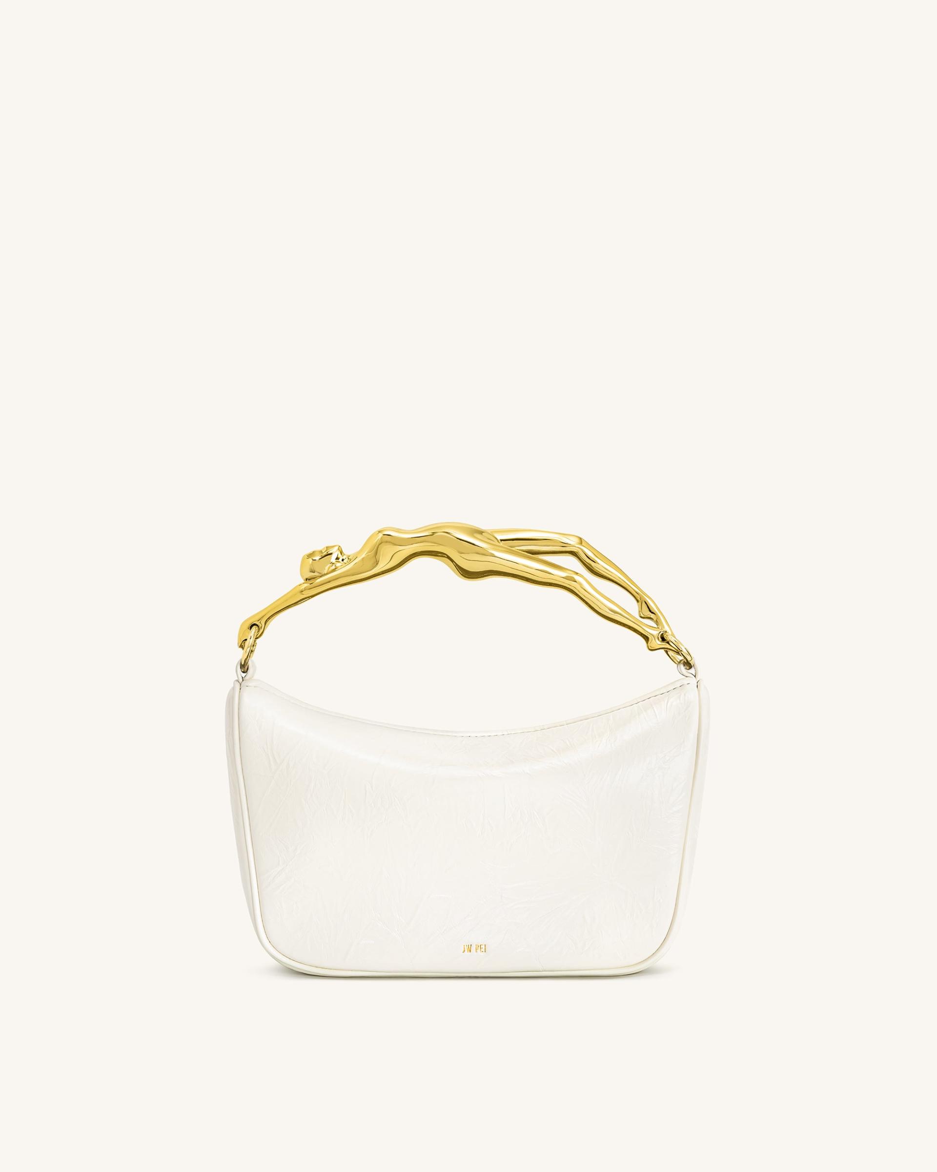 Jenny Human-shaped Handle Handbag - White