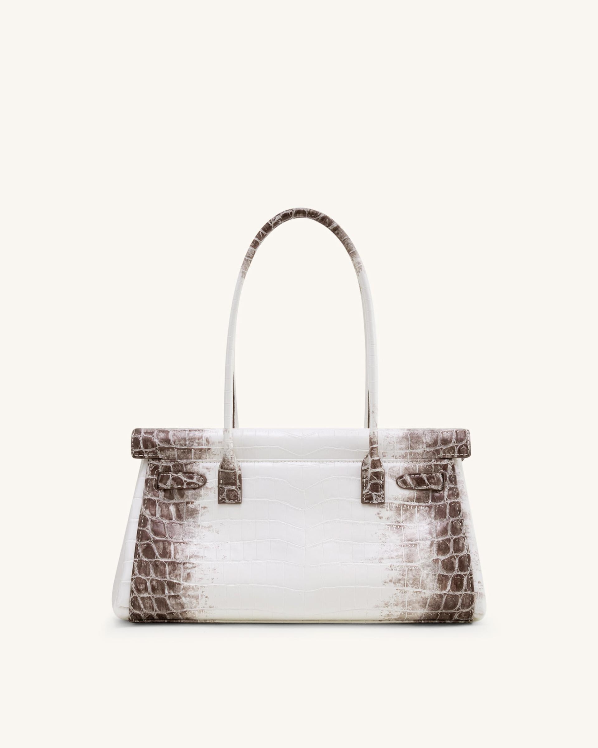 Yara Shoulder Bag - White Croc 3