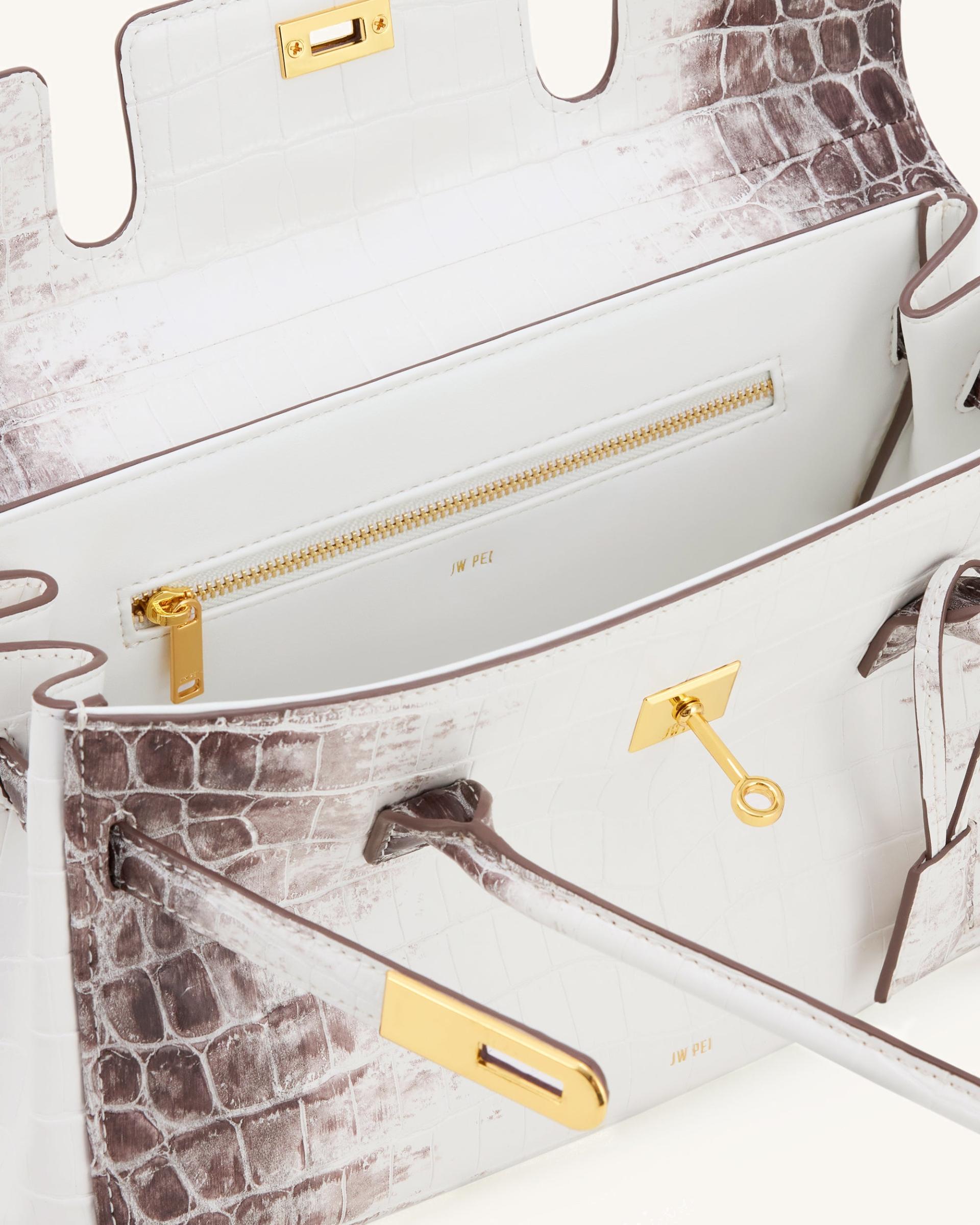 Yara Shoulder Bag - White Croc 4