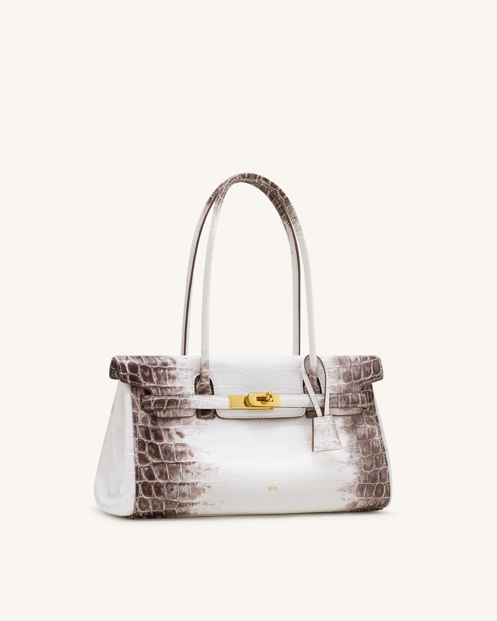 Yara Shoulder Bag - White Croc 2