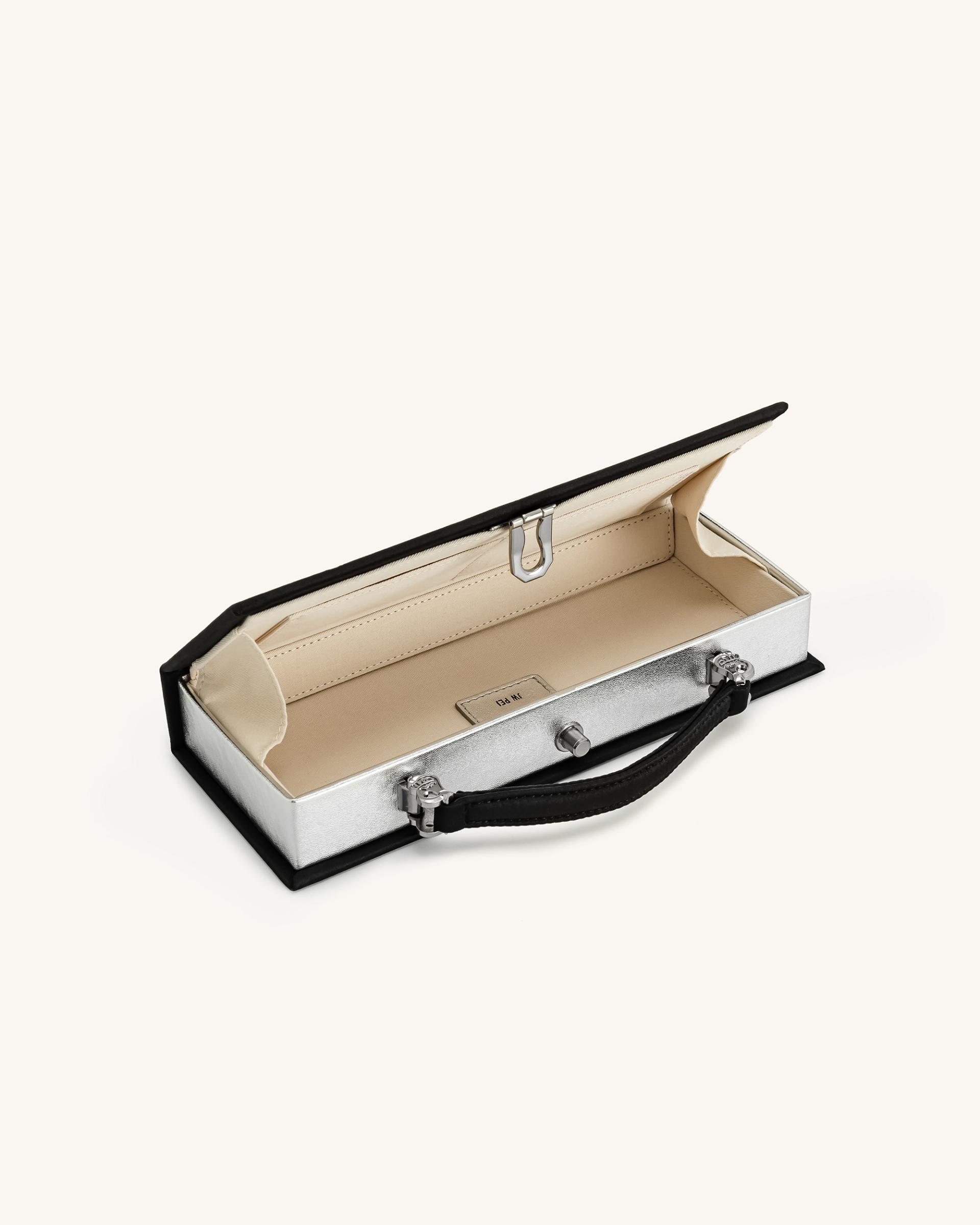 Vera Bead Decoration Rectangular Clutch Bag - Black 4