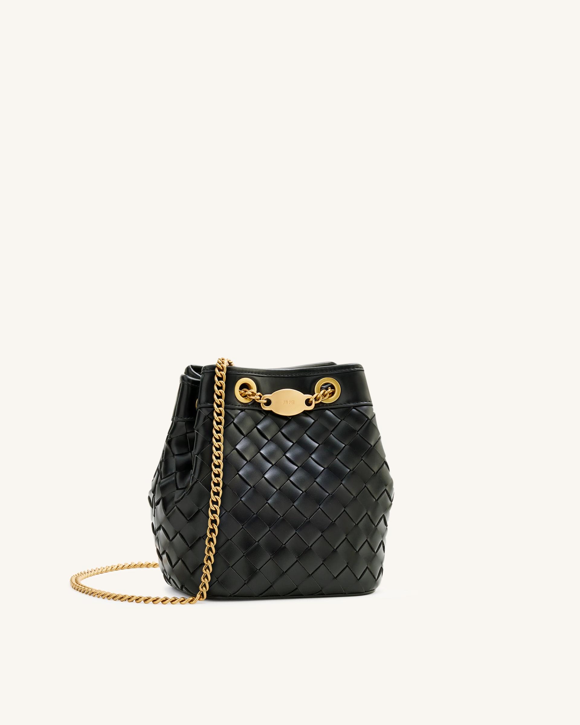 Yara Hand-Woven Bucket Bag - Black 2
