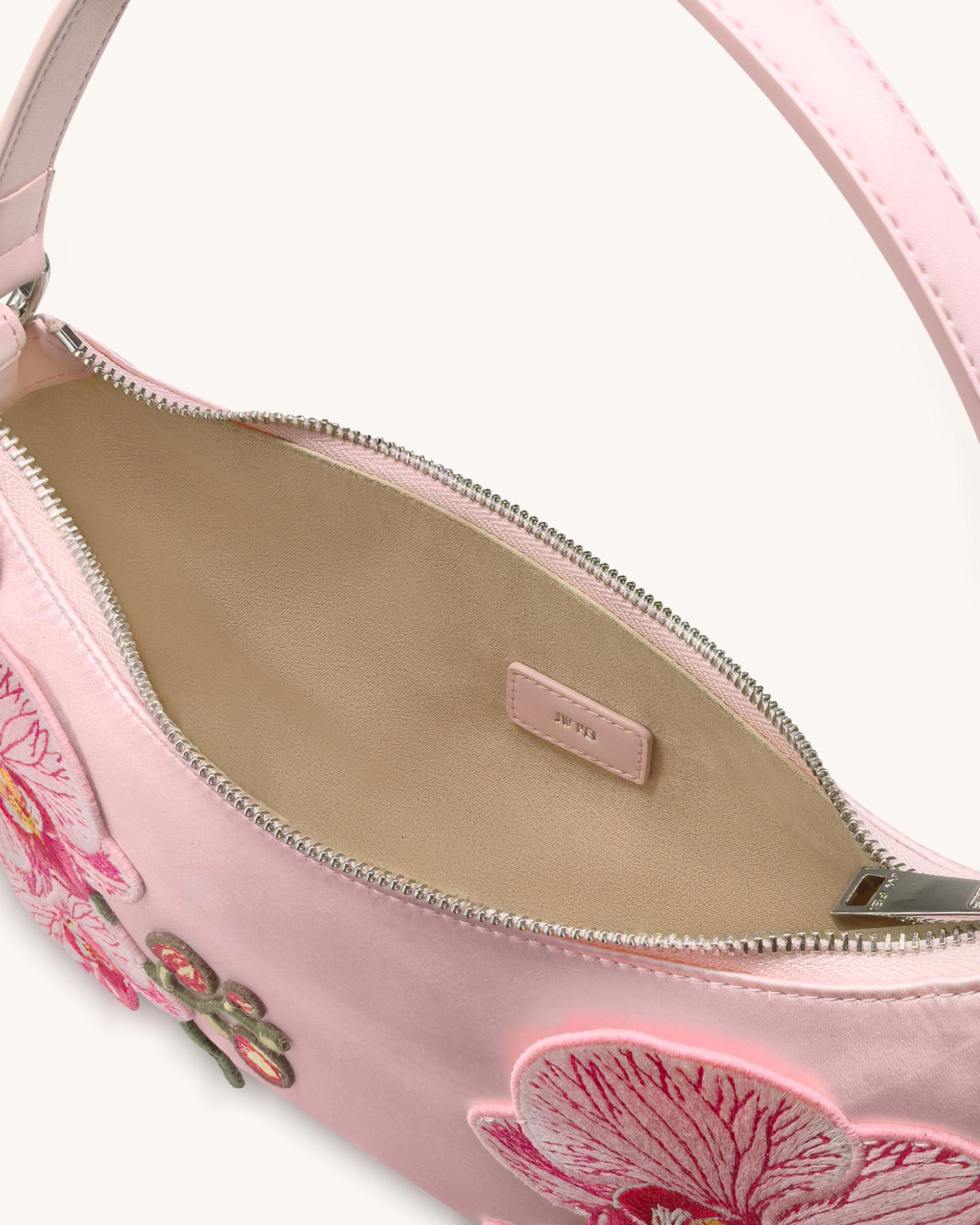 Lily Orchid Embroidered Shoulder Bag - Pink 4