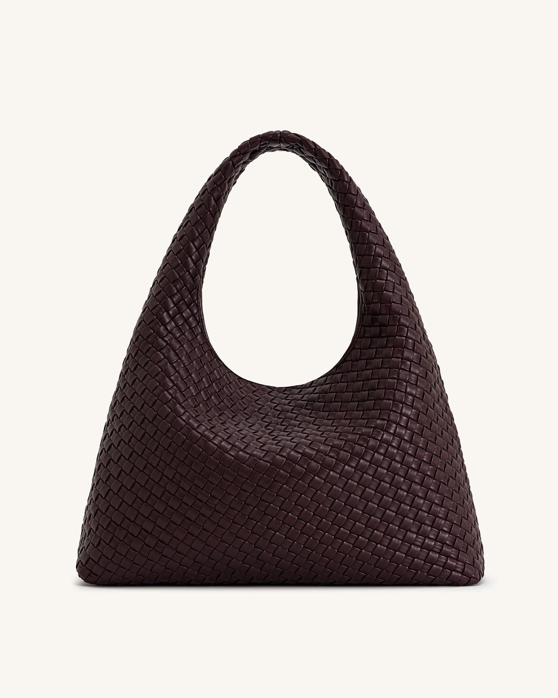 Iaura Woven Shoulder Bag - Deep Burgundy