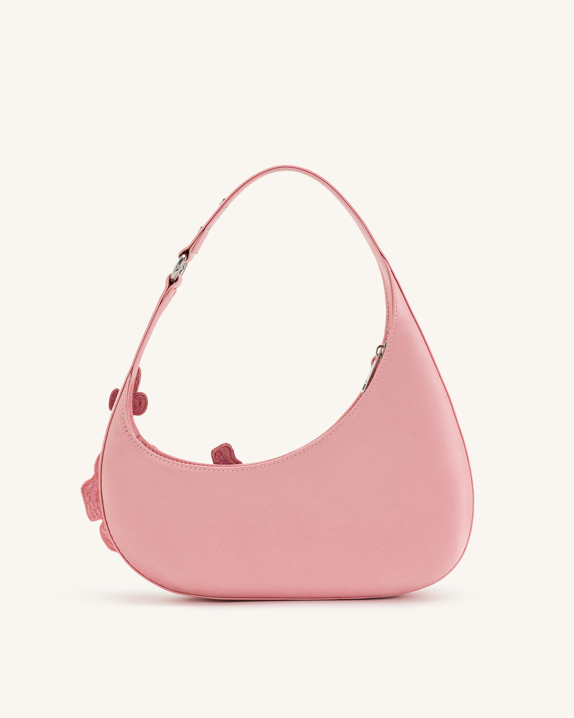 Harlee Embroidered Shoulder Bag - Pink 4
