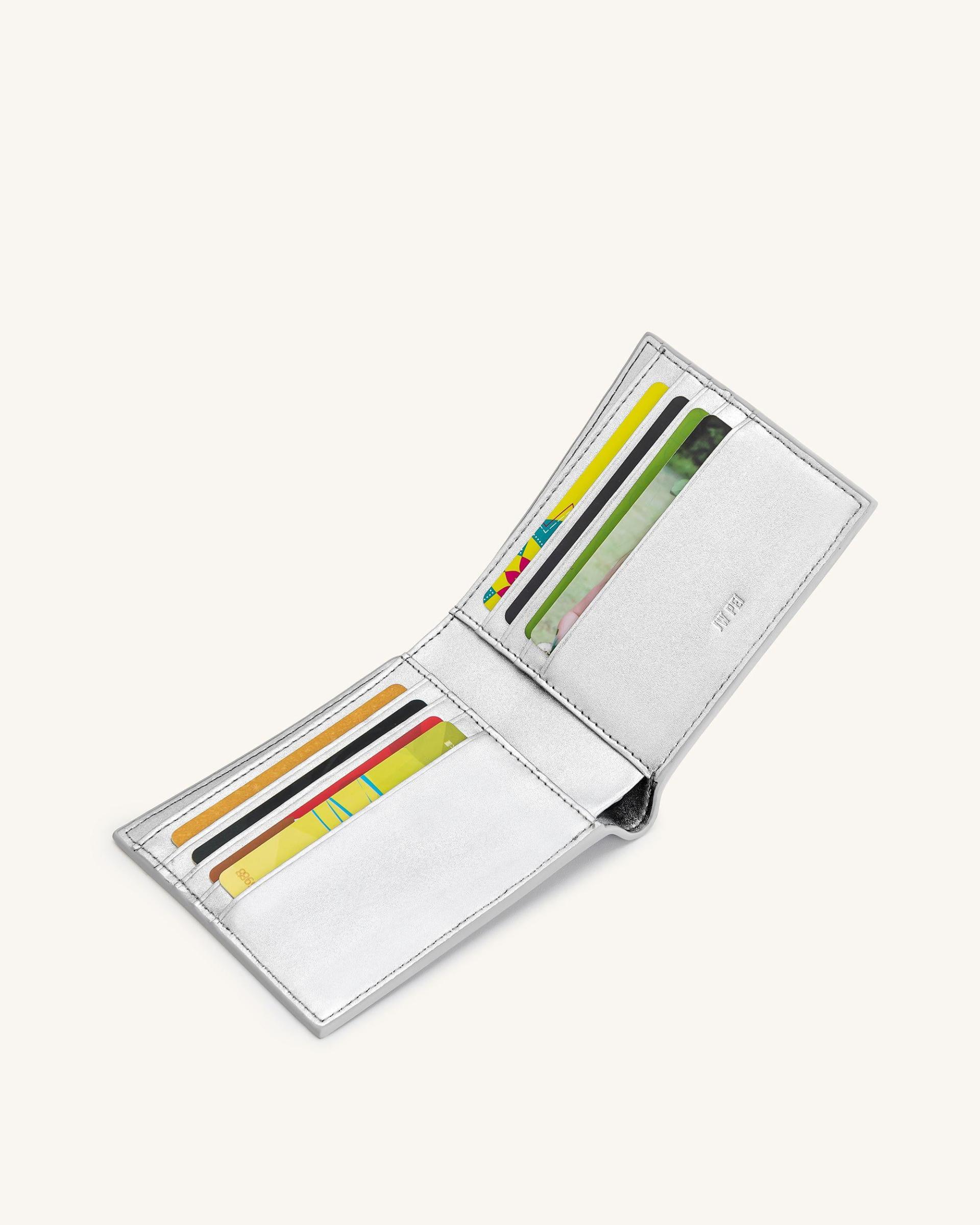 Afra Metallic Wallet - Silver 2
