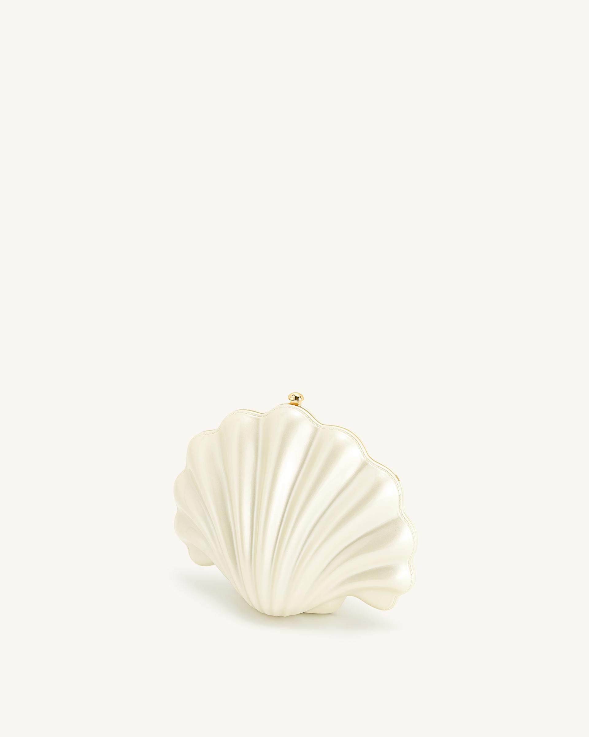 Maisie Shell Clutch - Ivory 2
