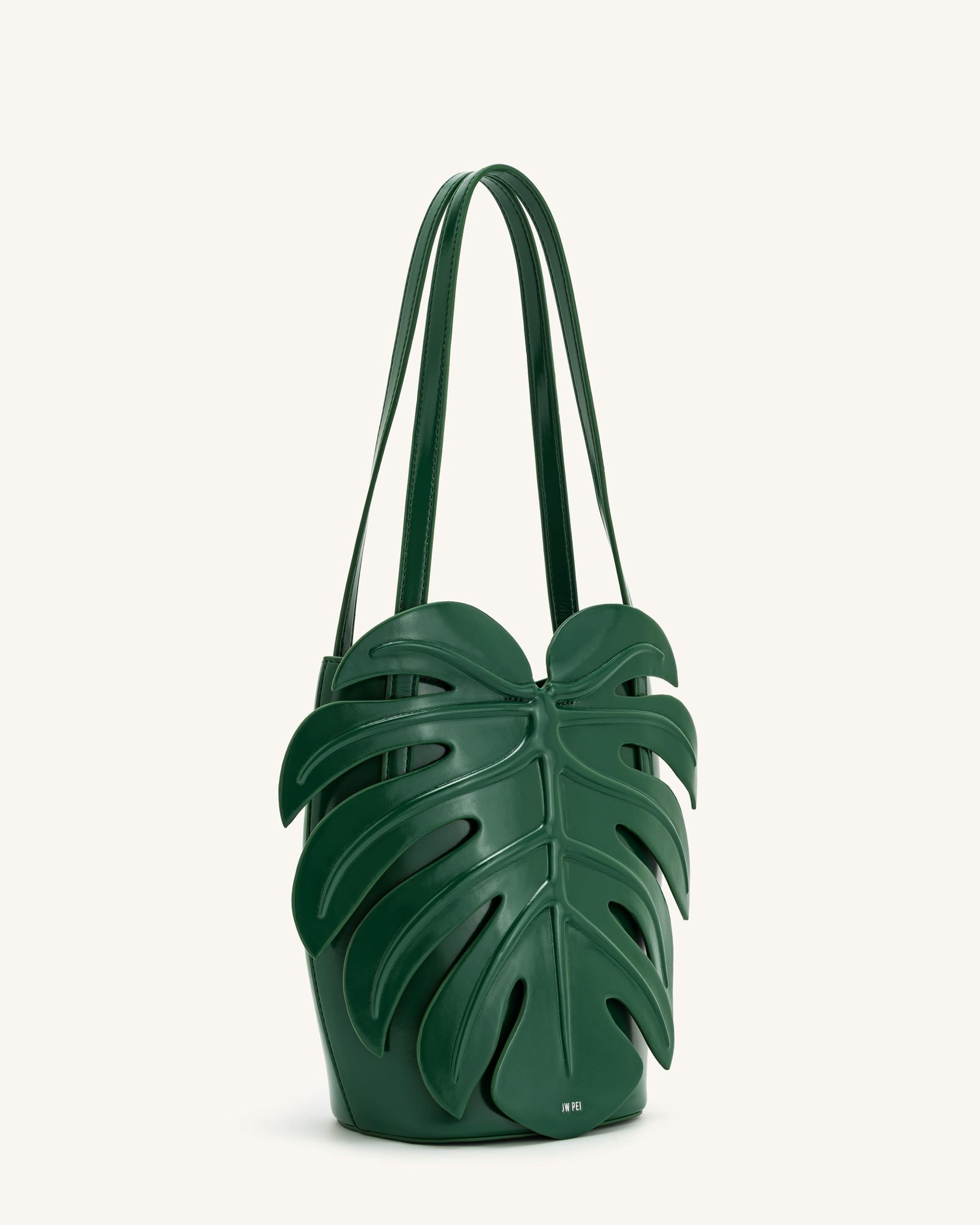 Cecelia Leaf Shape Shoulder Bag - Green 2