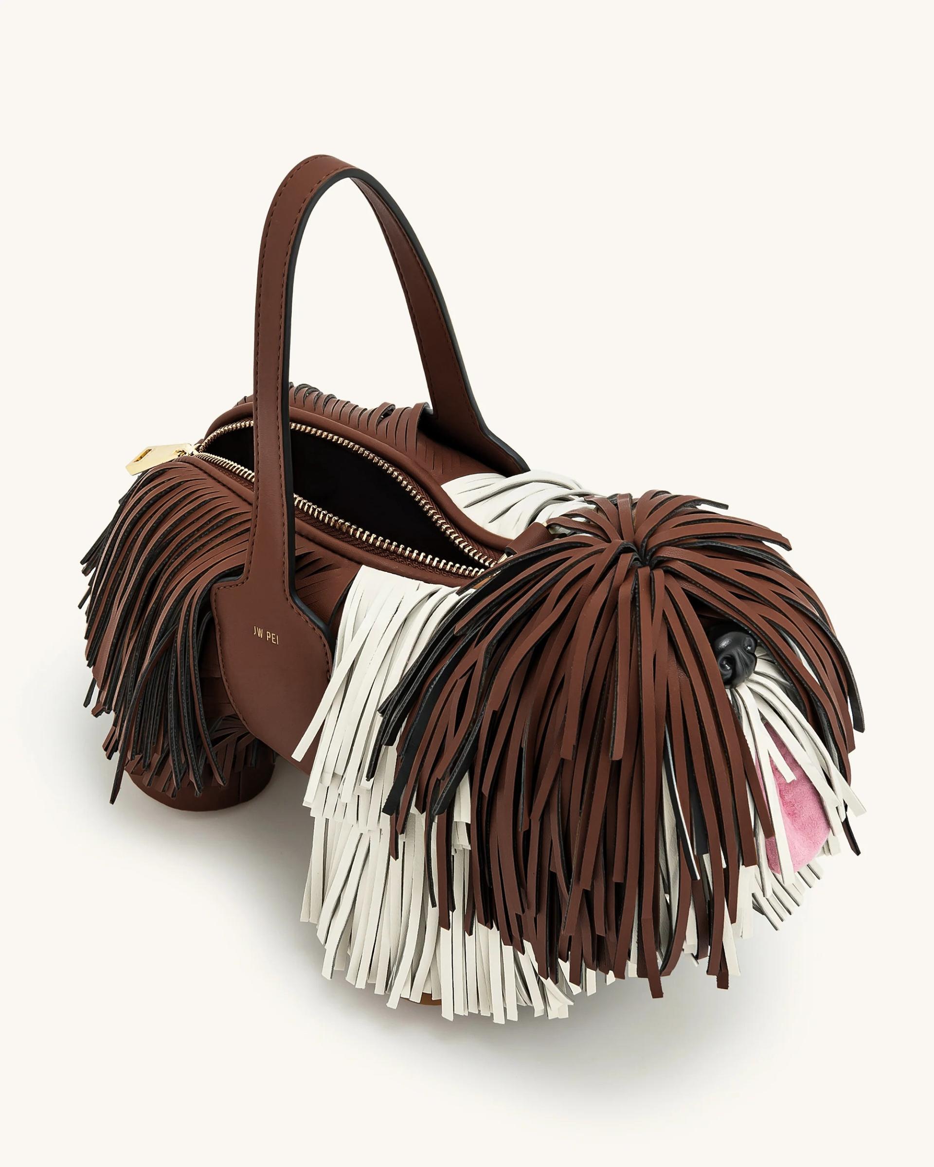 Nita Puppy Shape Handbag - Caramel Brown 4