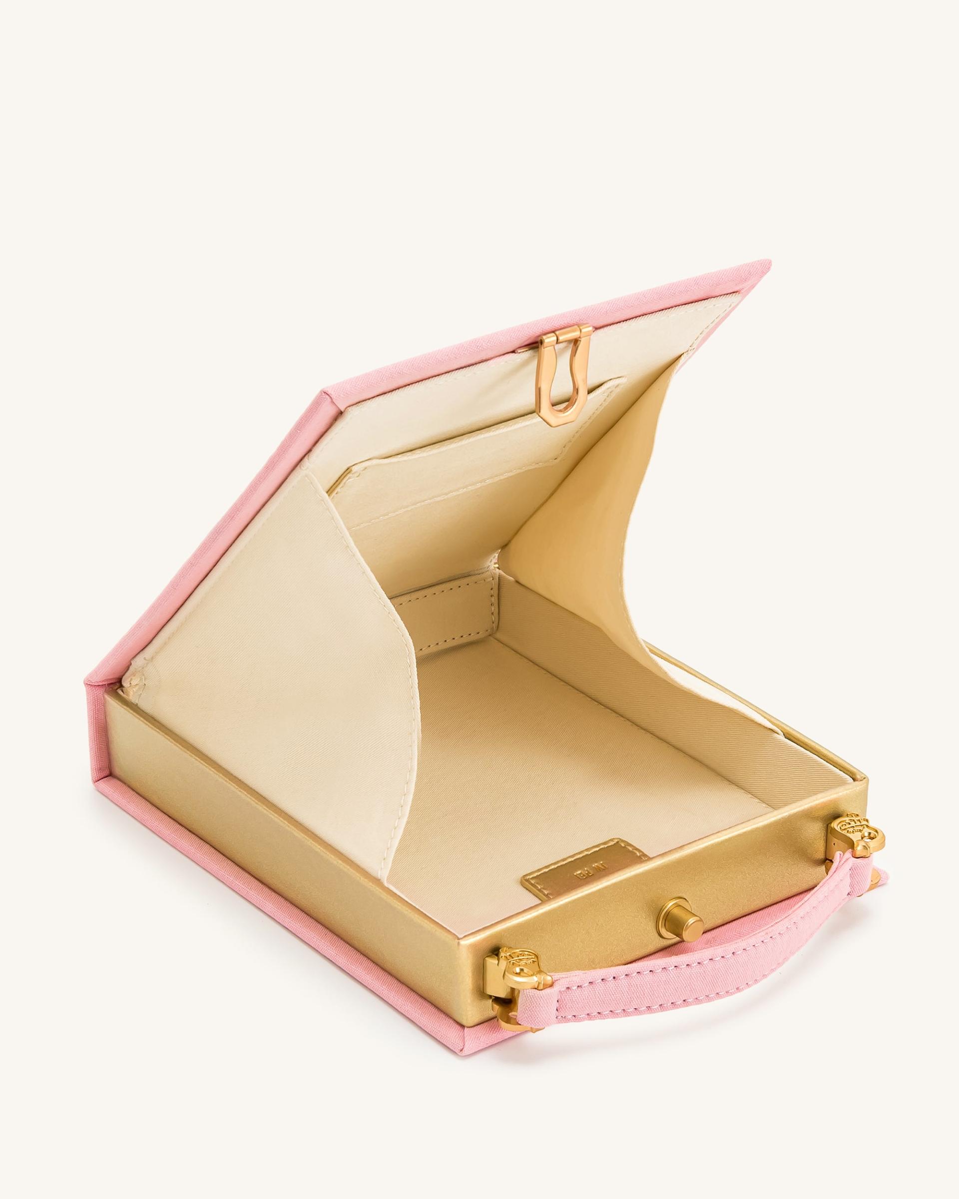 Taya Tabby Cat Pattern Book Shape Clutch Bag - Pink 4