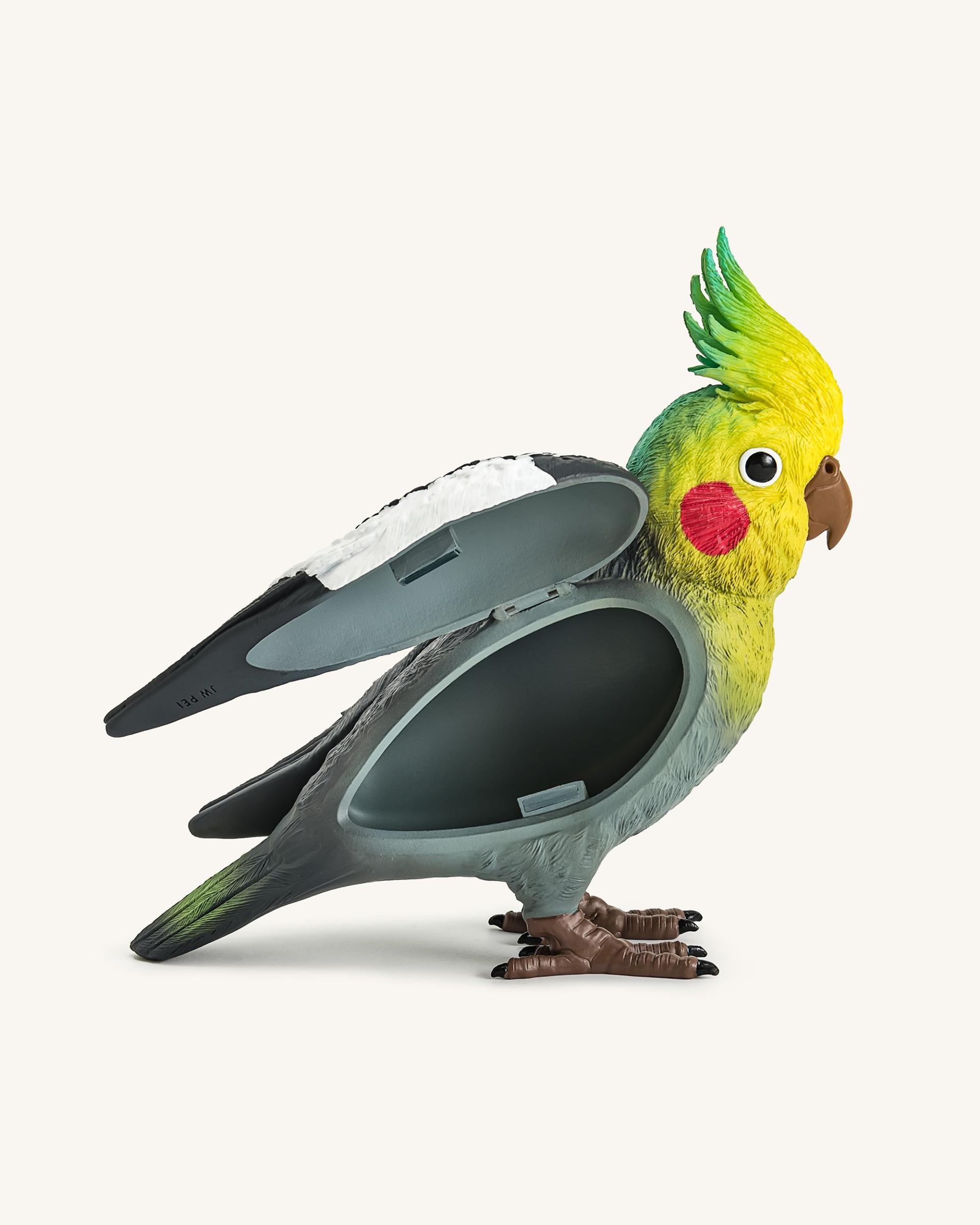 Gray Cockatiel Clutch Bag - Multicolor 4