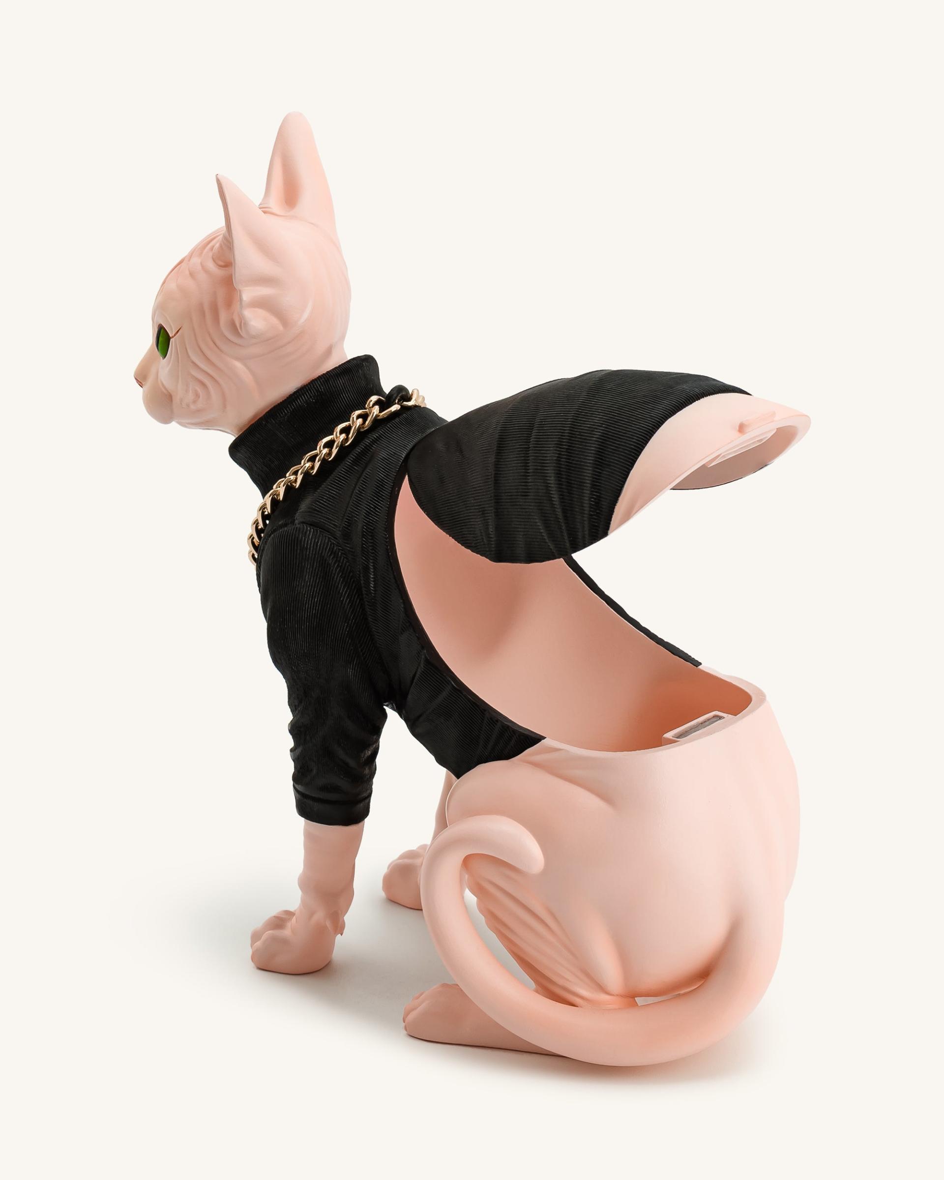 Sadie Cat Clutch - Black/Pink 4