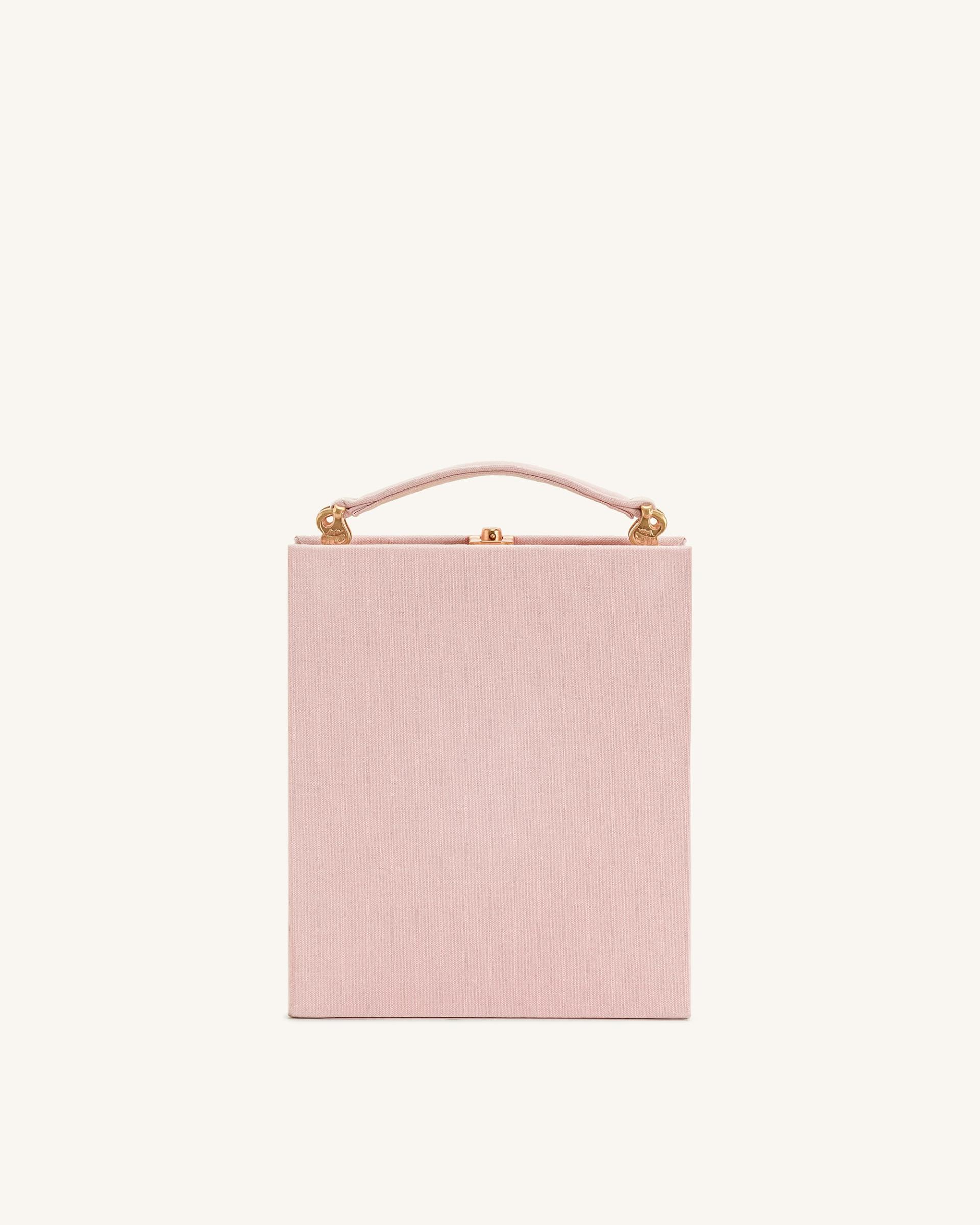 Taya Orchid Motif Book Shape Clutch Bag - Pink 3