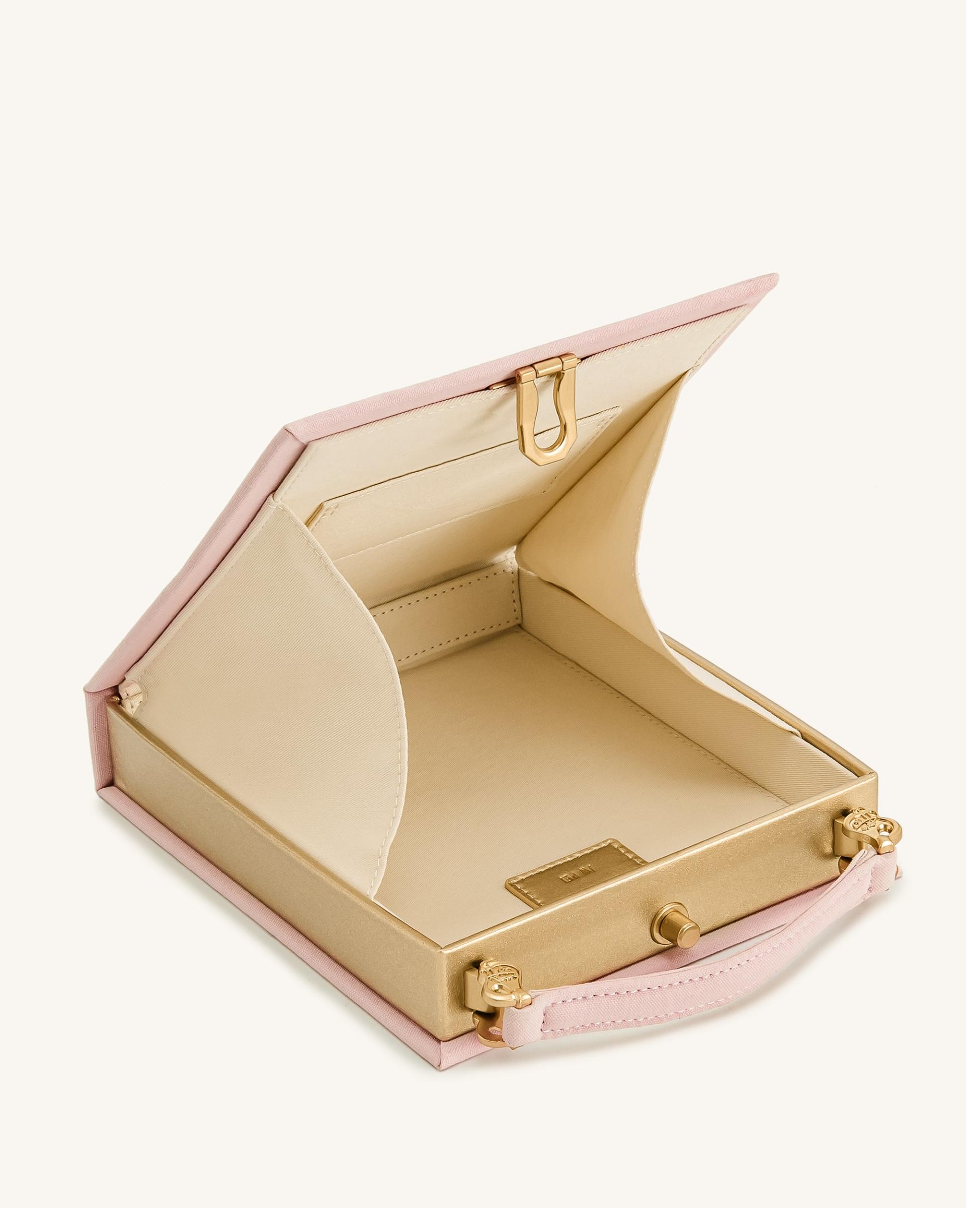 Taya Orchid Motif Book Shape Clutch Bag - Pink 4