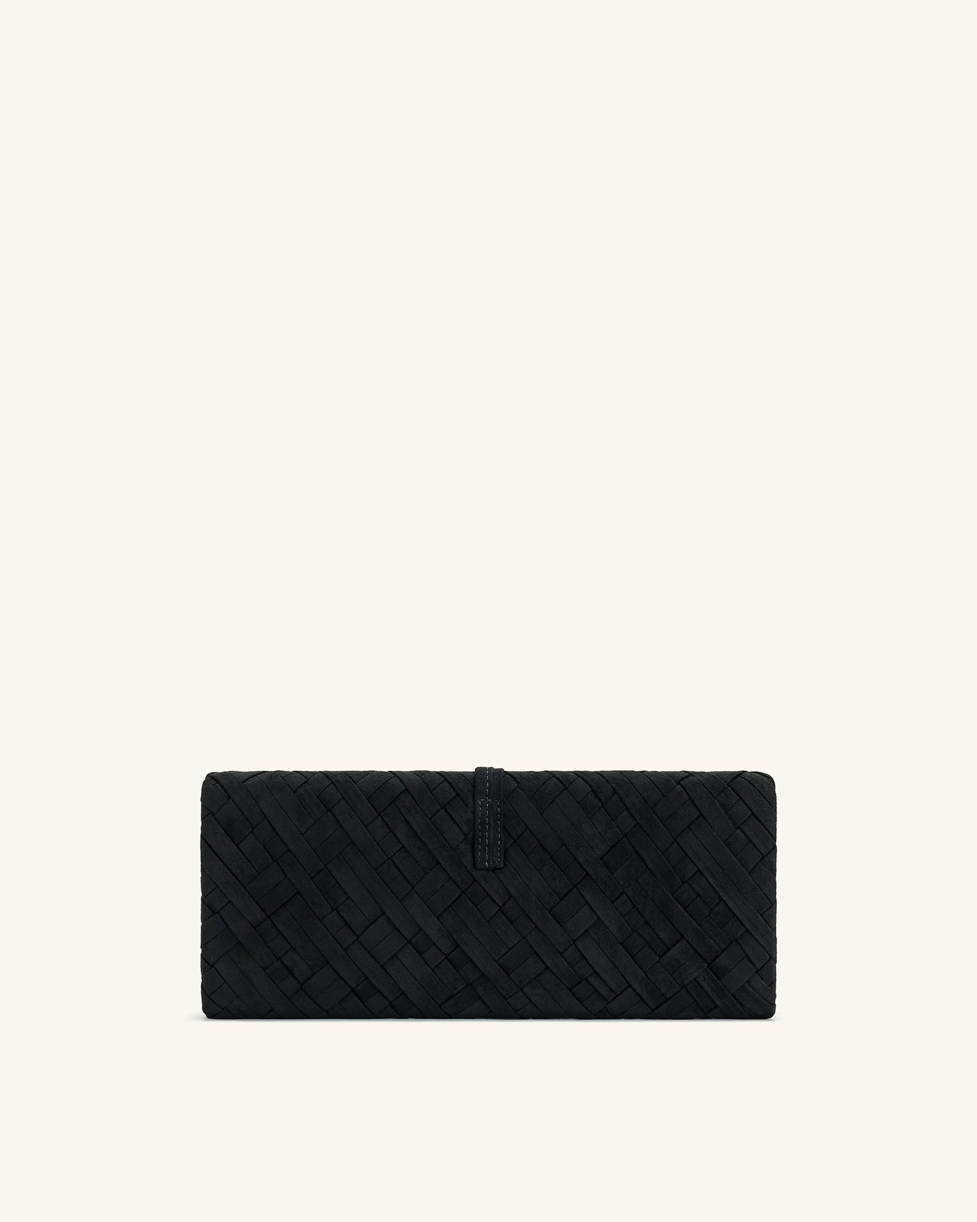 Zaria Woven Clutch - Black 3