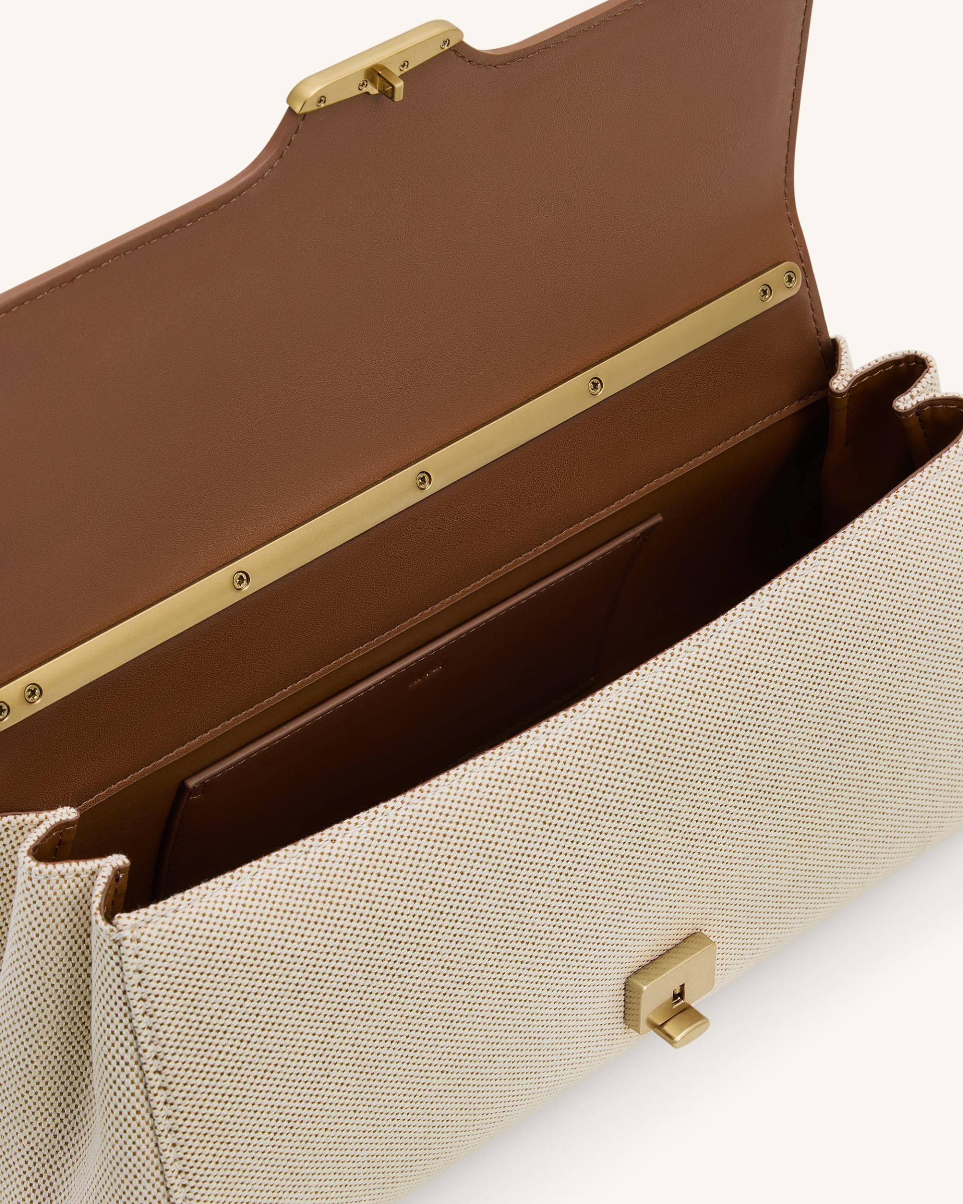 Eloise Shoulder Bag - Brown Canvas 4