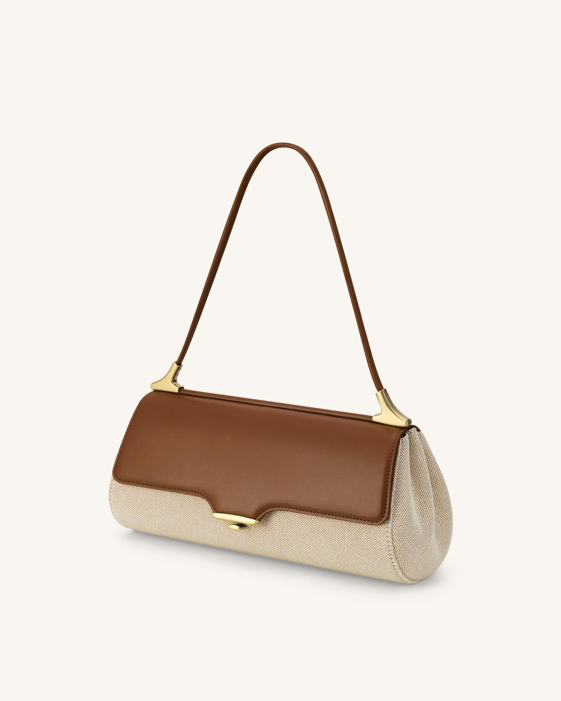 Eloise Shoulder Bag - Brown Canvas 2