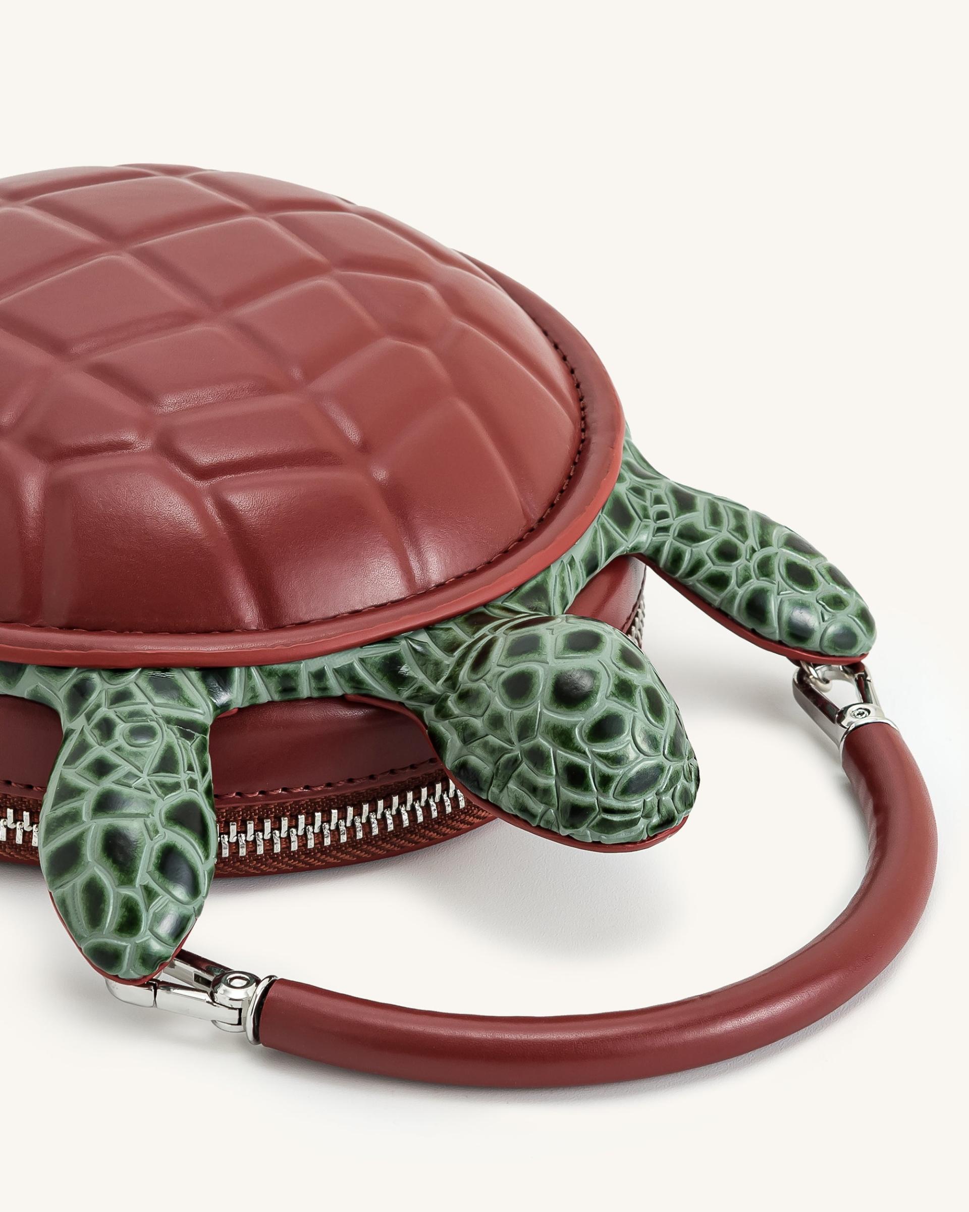 Ava Turtle Shape Handbag - Brown 4