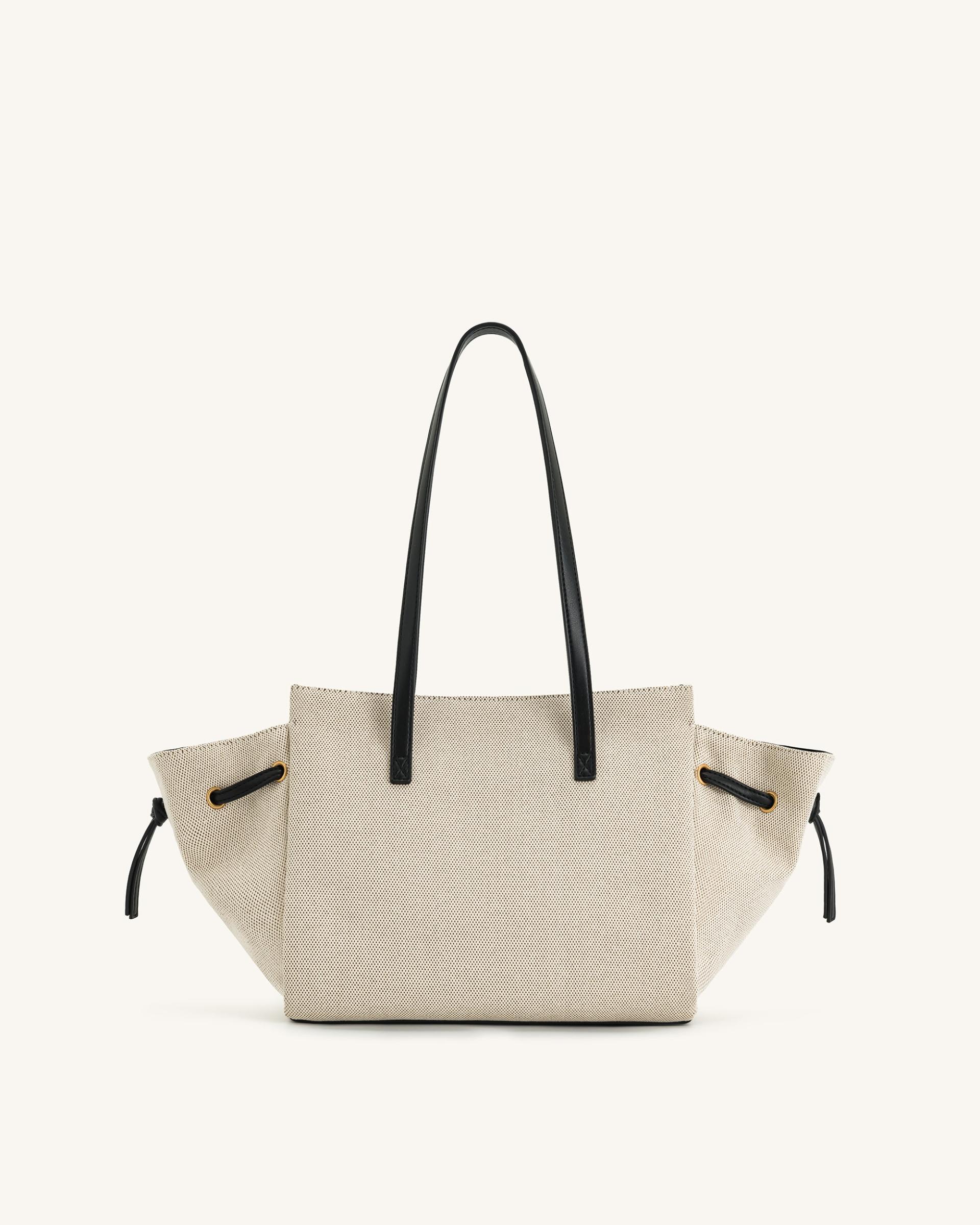 Linda Tote Bag - Black Canvas 3