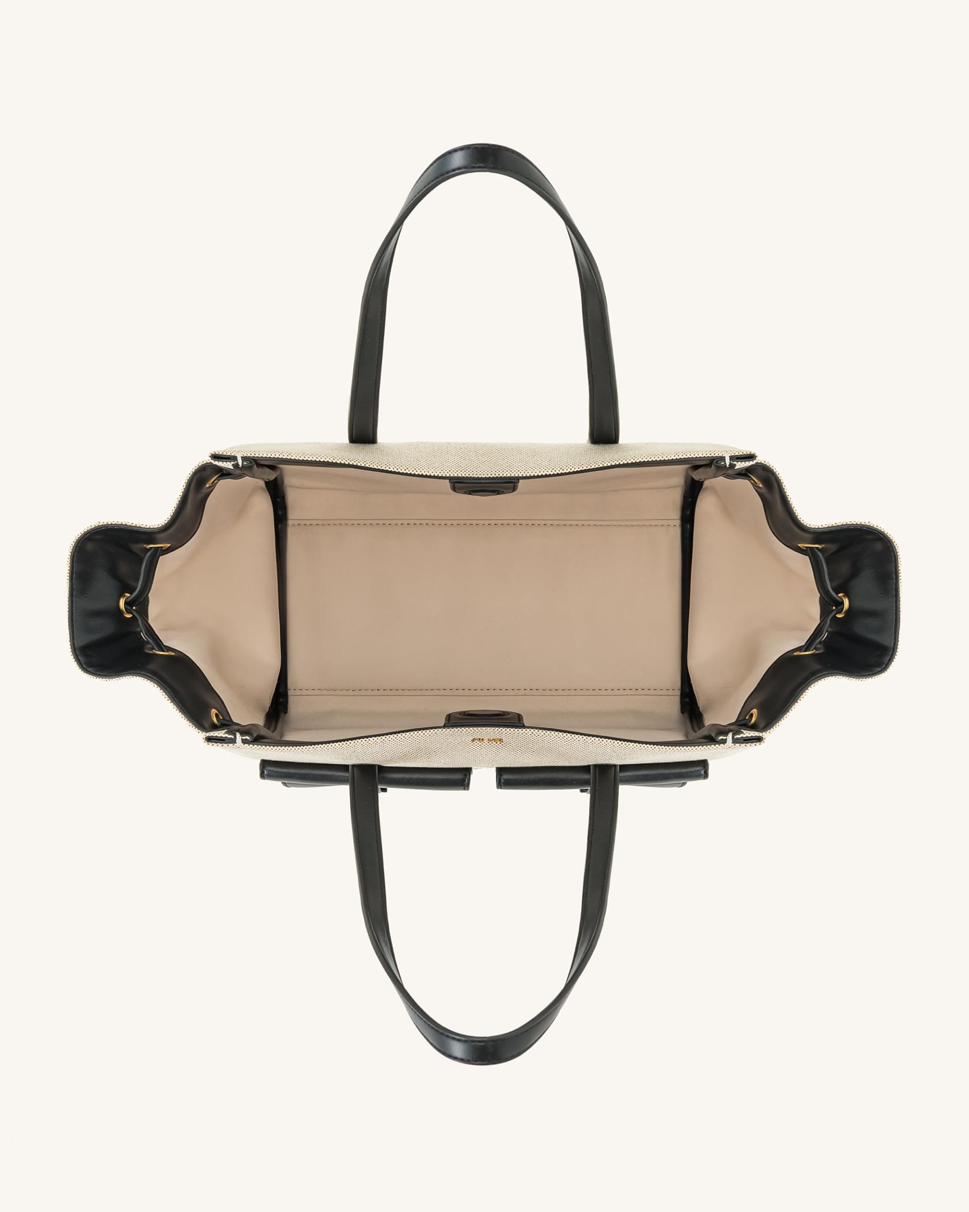 Linda Tote Bag - Black Canvas 4