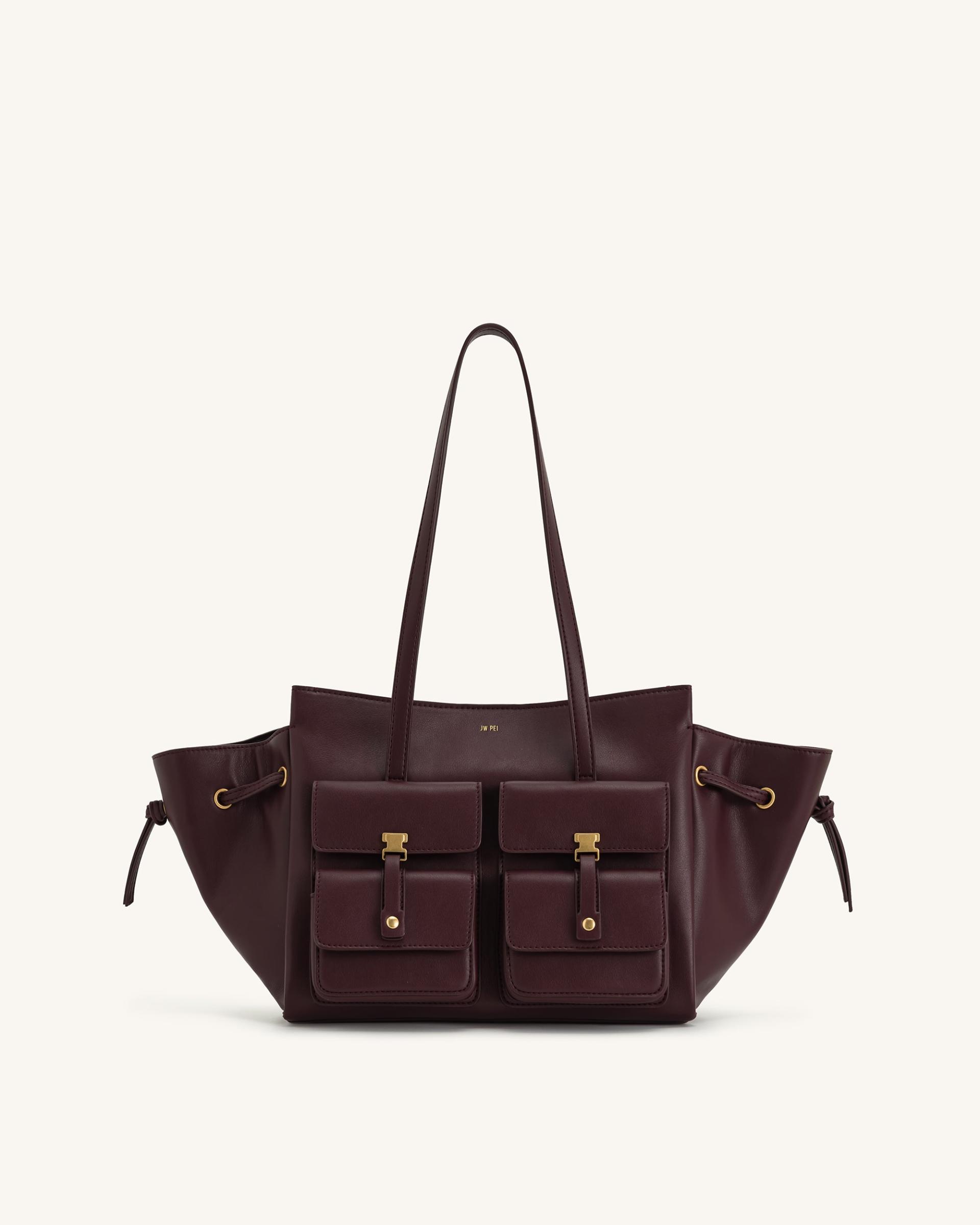 Linda Tote Bag - Deep Burgundy