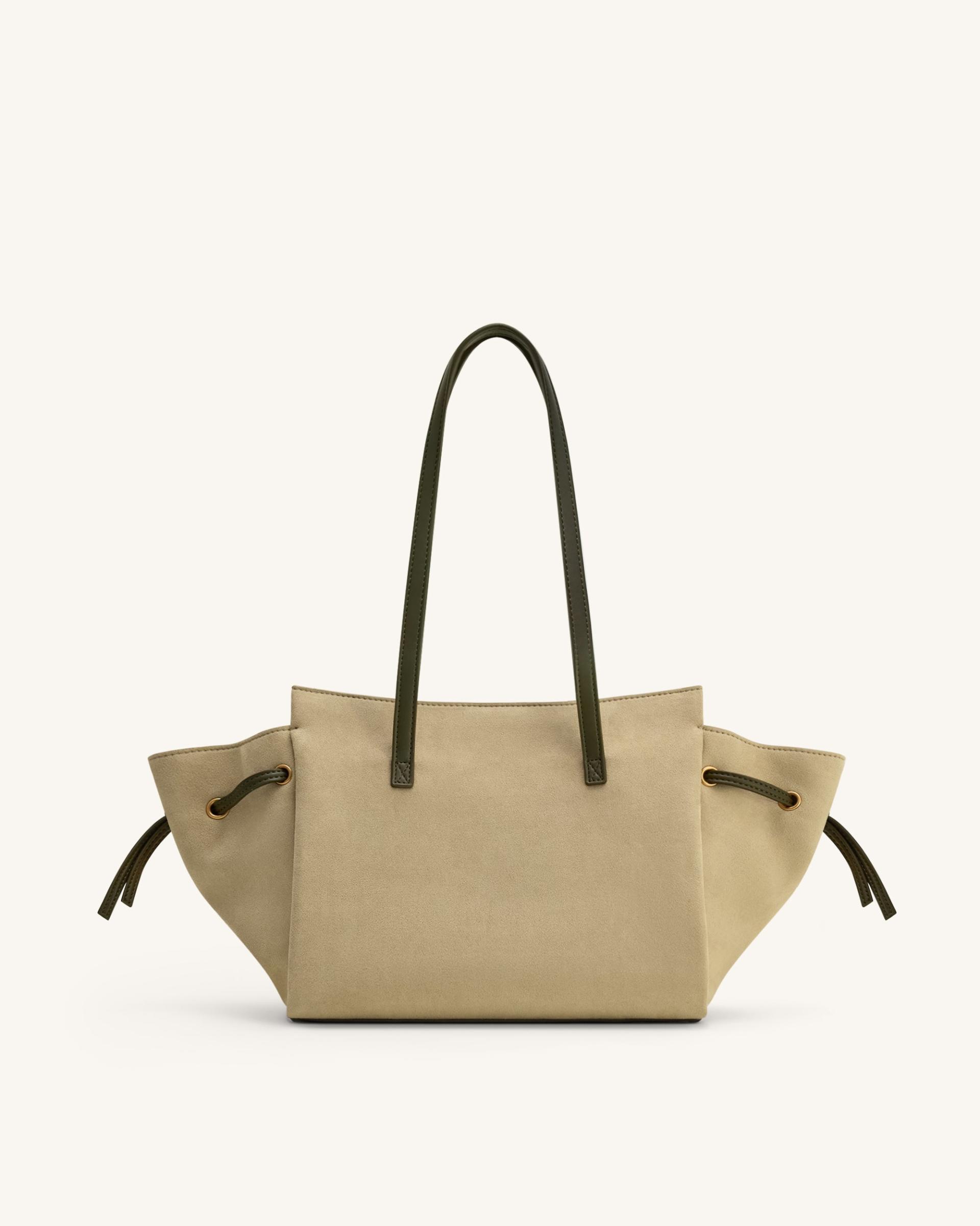Linda Faux Suede Tote Bag - Green 3