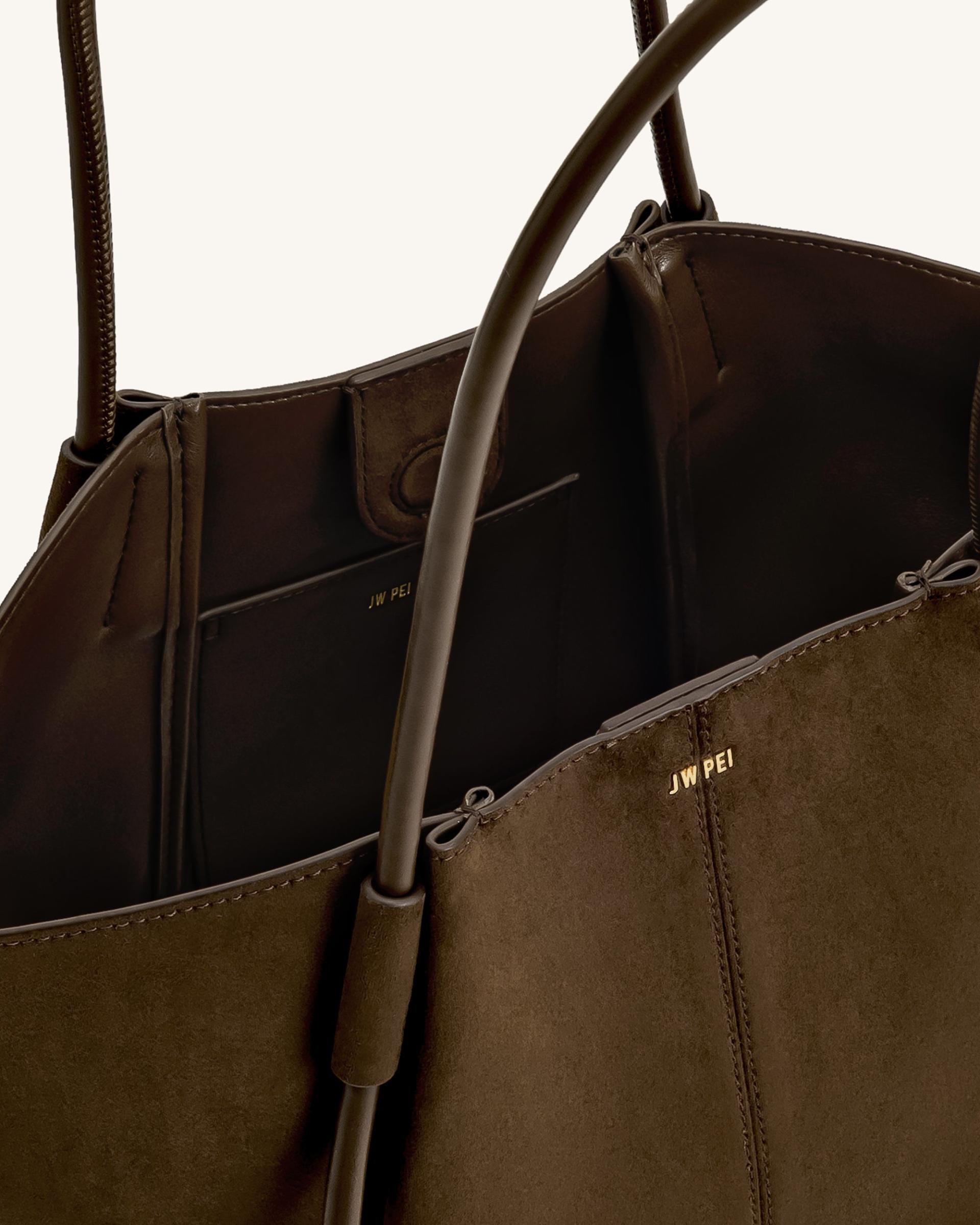 Nala Wide Tote Bag - Mocha Brown 4