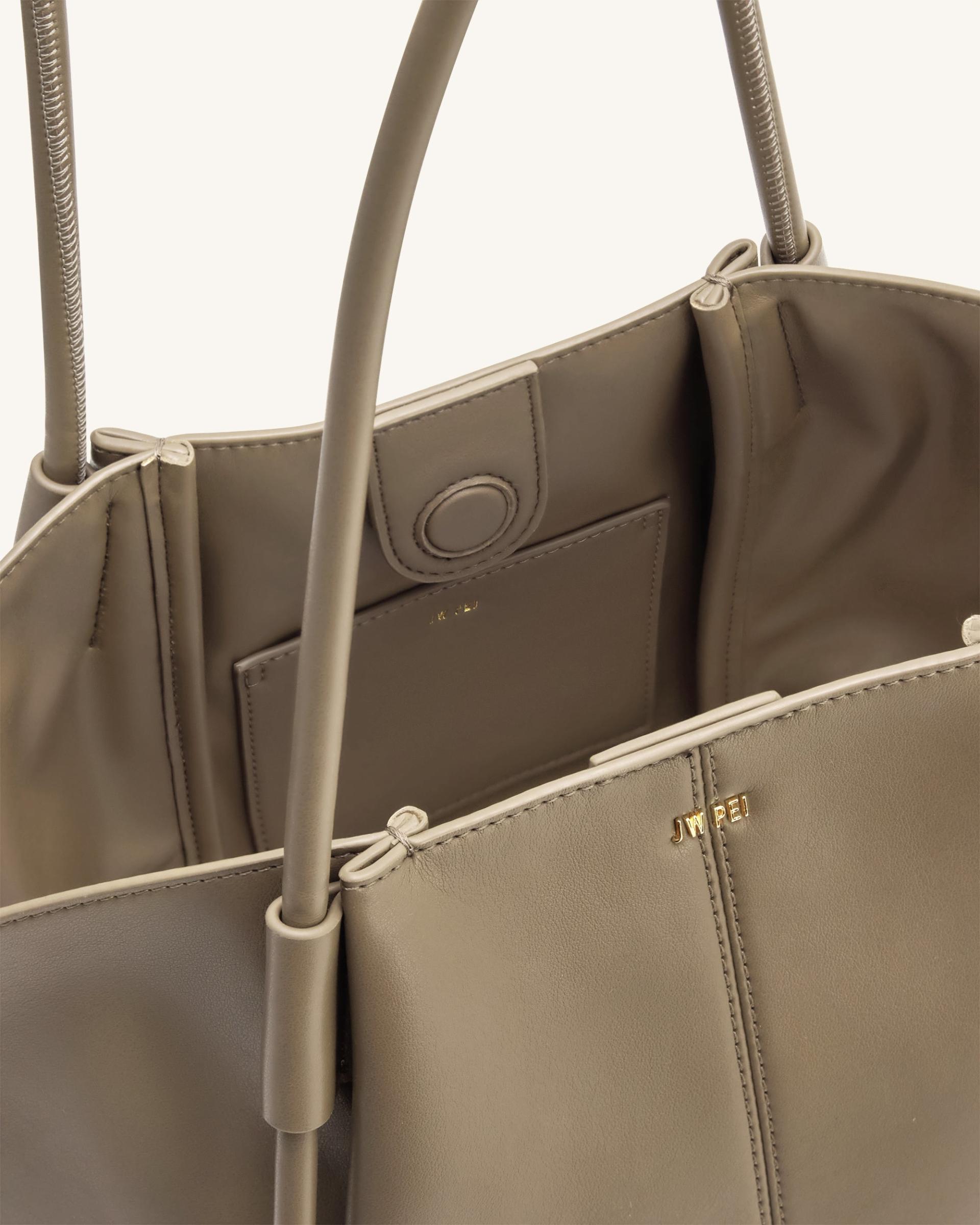 Nala Wide Tote Bag - Taupe 4