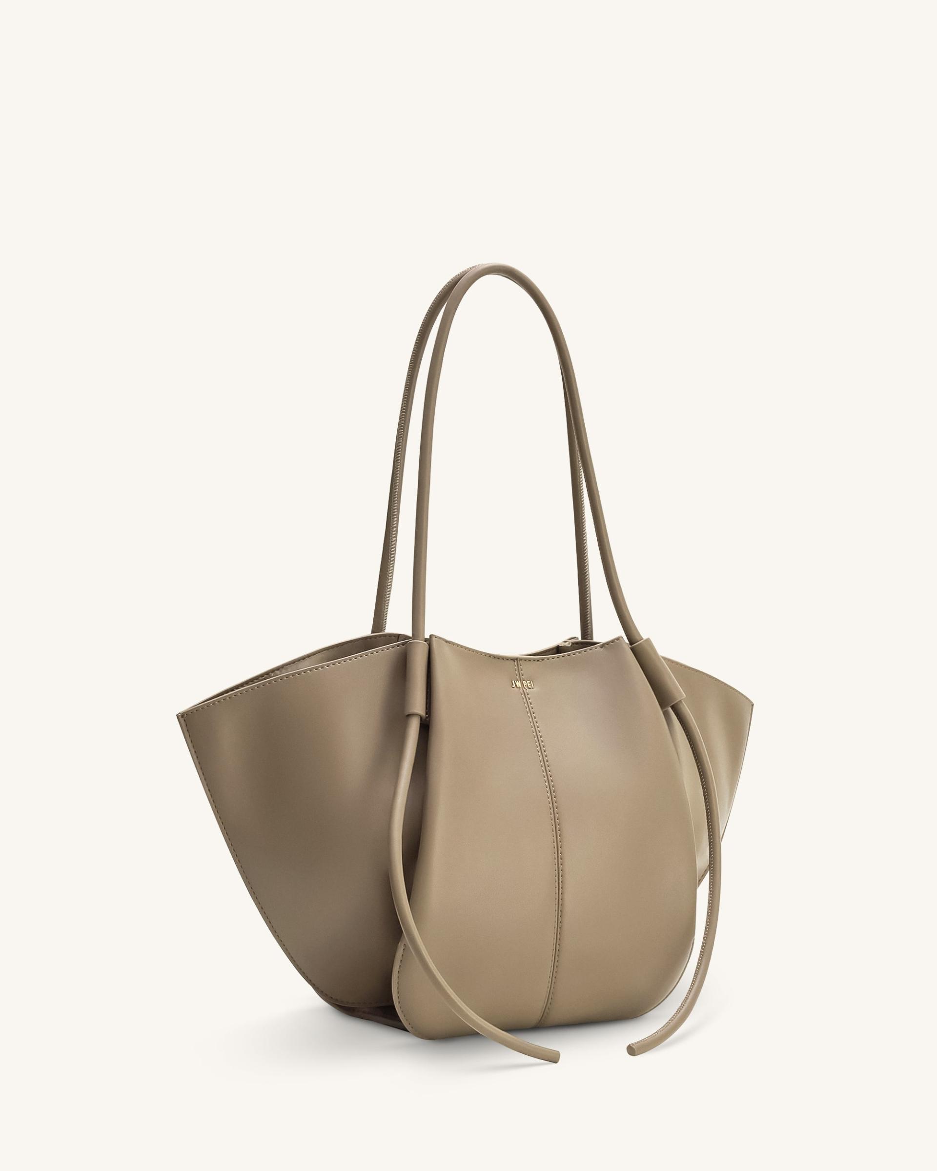 Nala Wide Tote Bag - Taupe 2