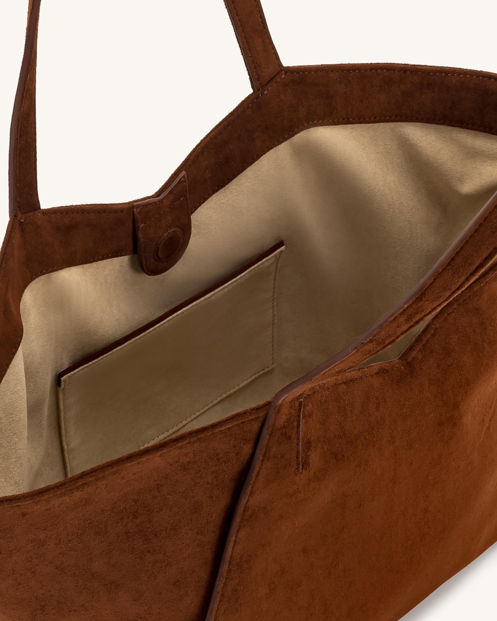 Kiana Large Capacity Tote Bag - Dark Brown 4