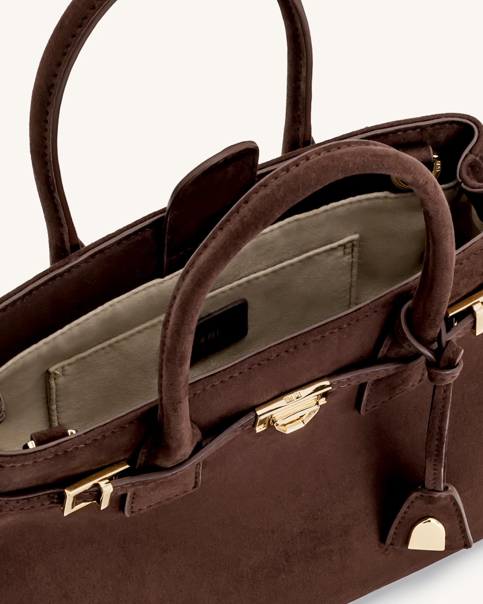 Miley Belt Embellished Tote Bag - Brown 4