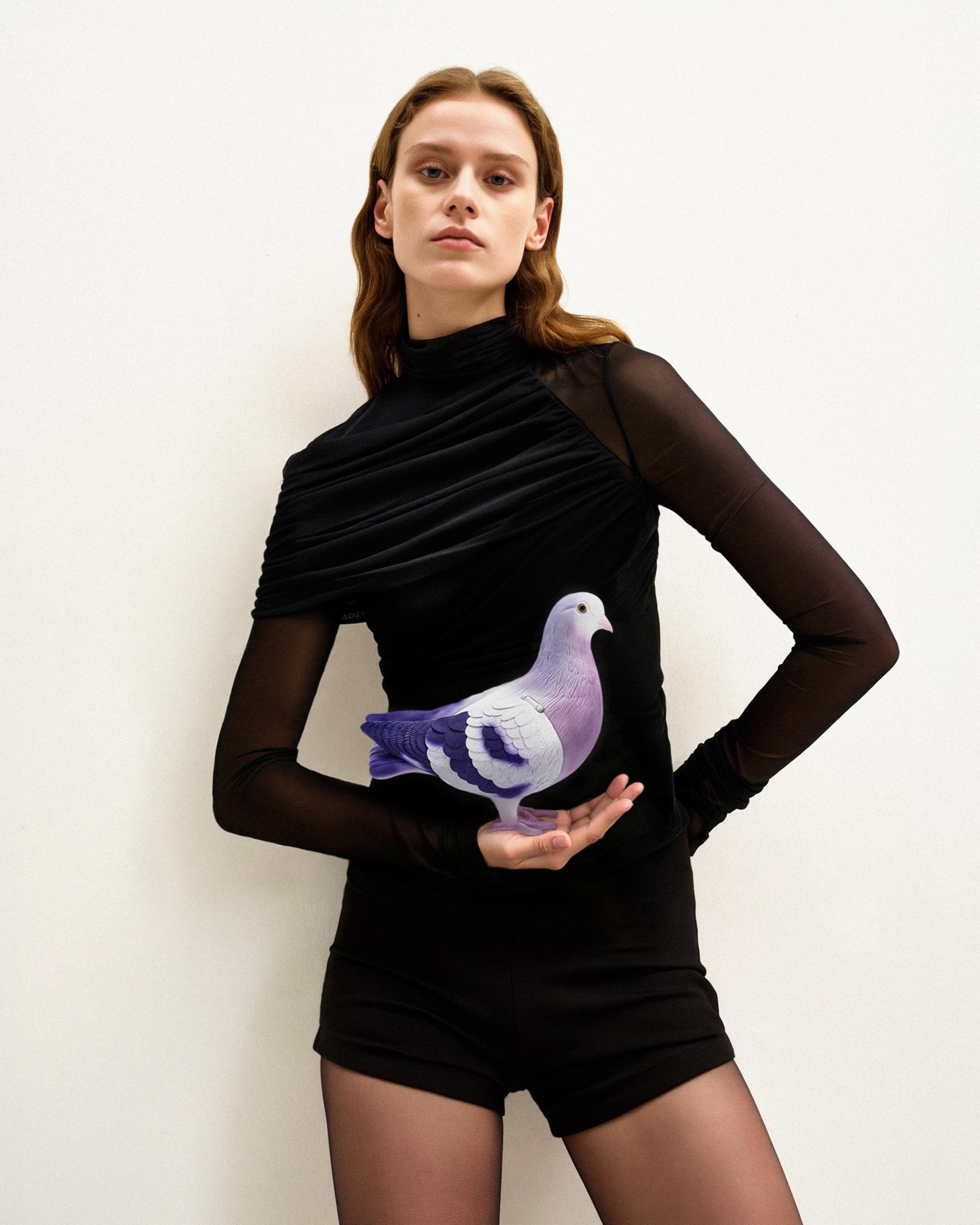 Kallie Pigeon Clutch Bag-Purple 2