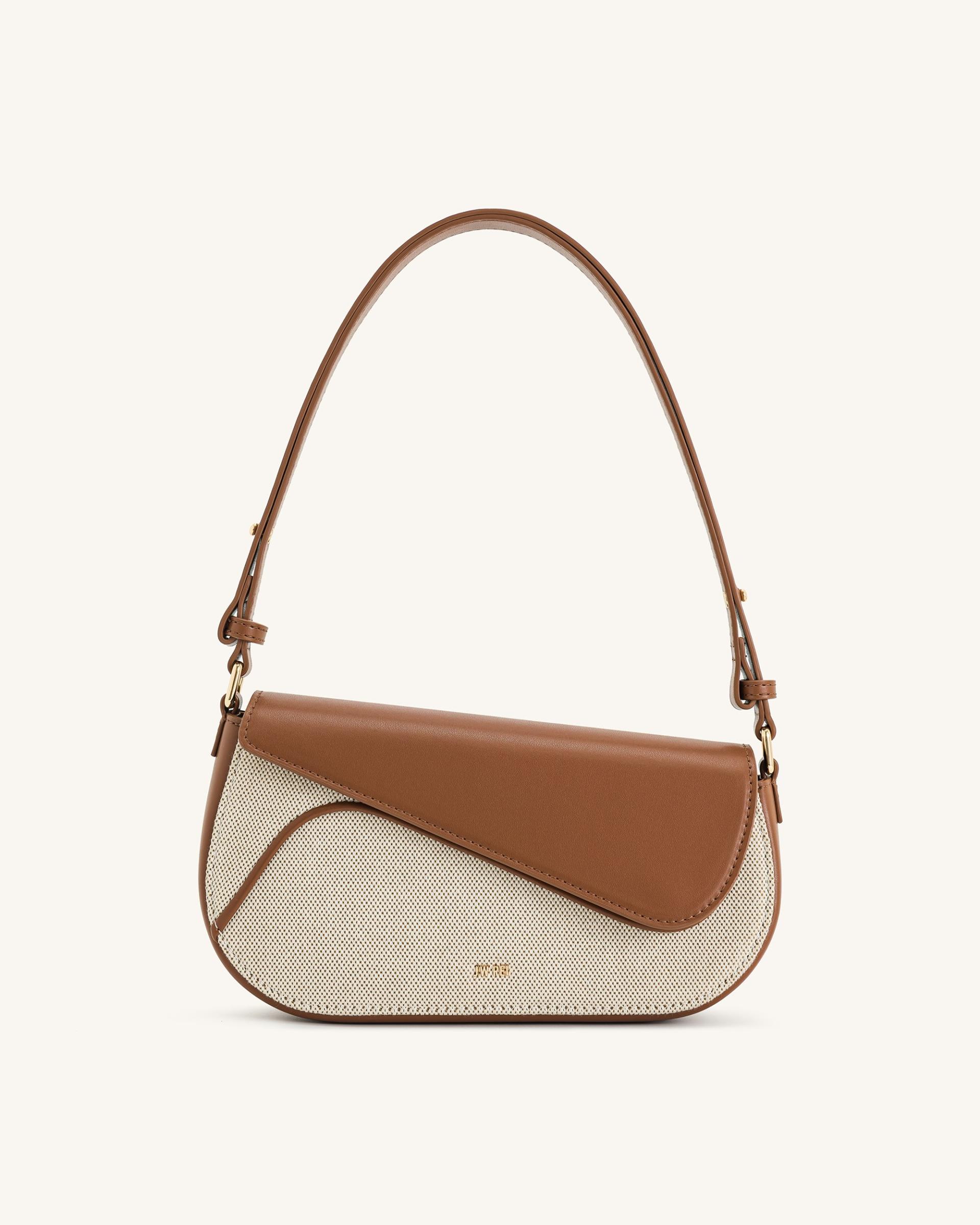 Addisyn Shoulder Bag - Brown Canvas