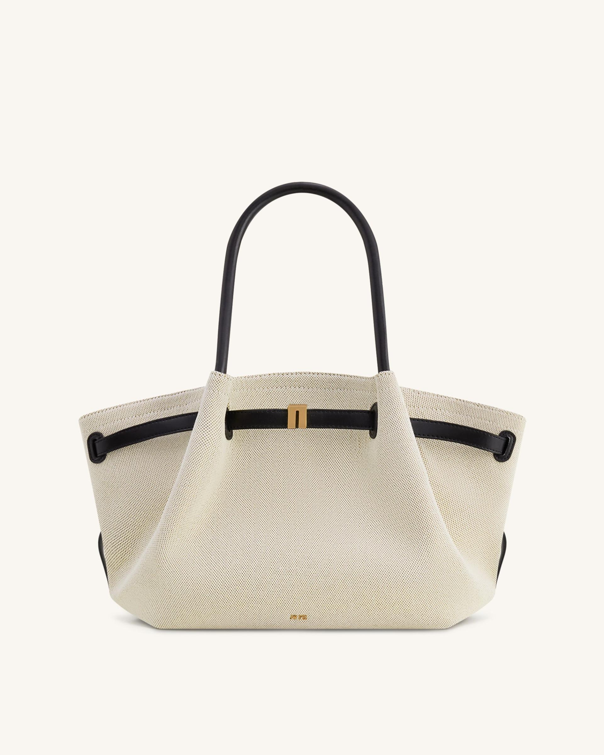 Hana Medium Tote Bag - Black Canvas 2