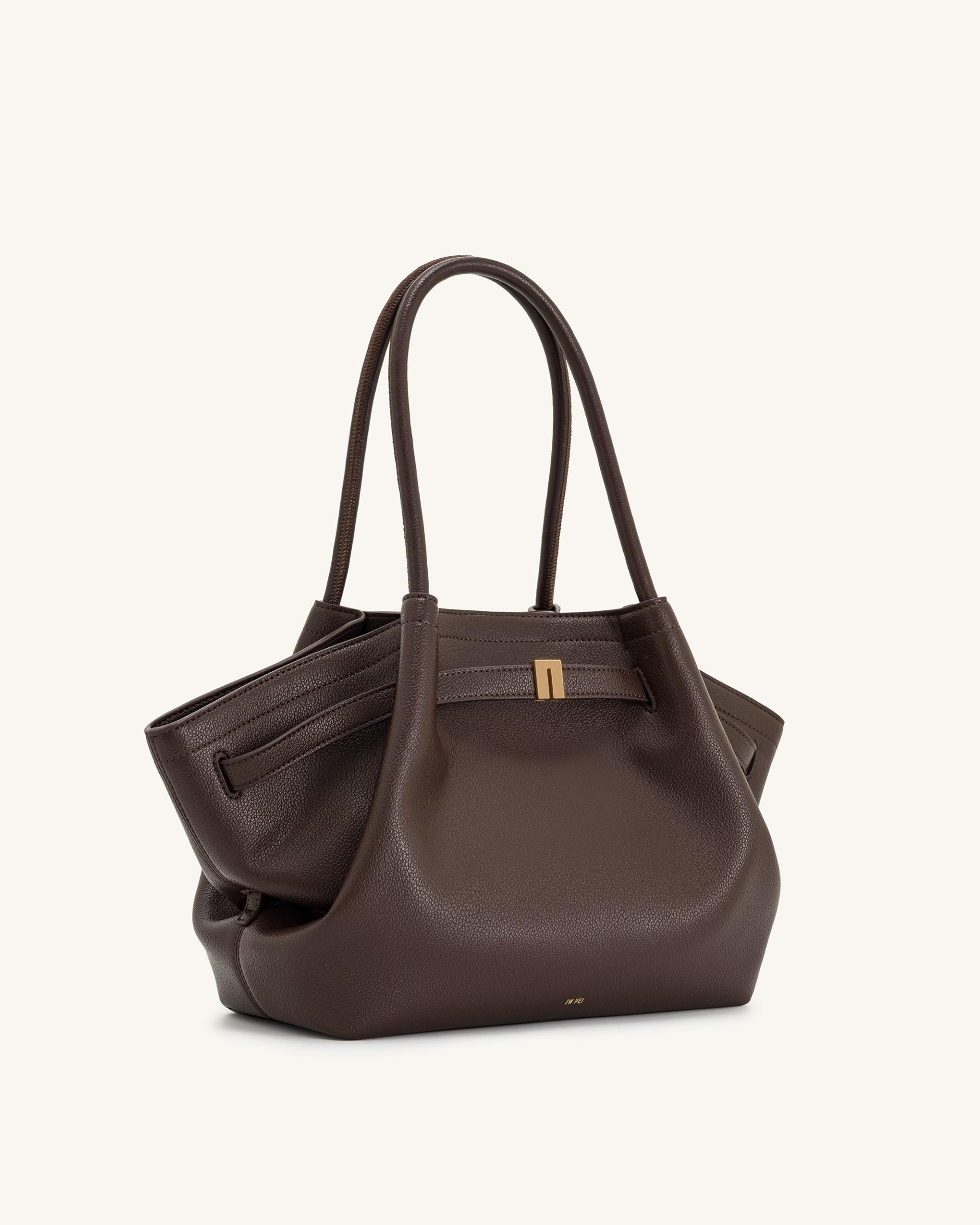Hana Medium Tote Bag - Dark Brown 4