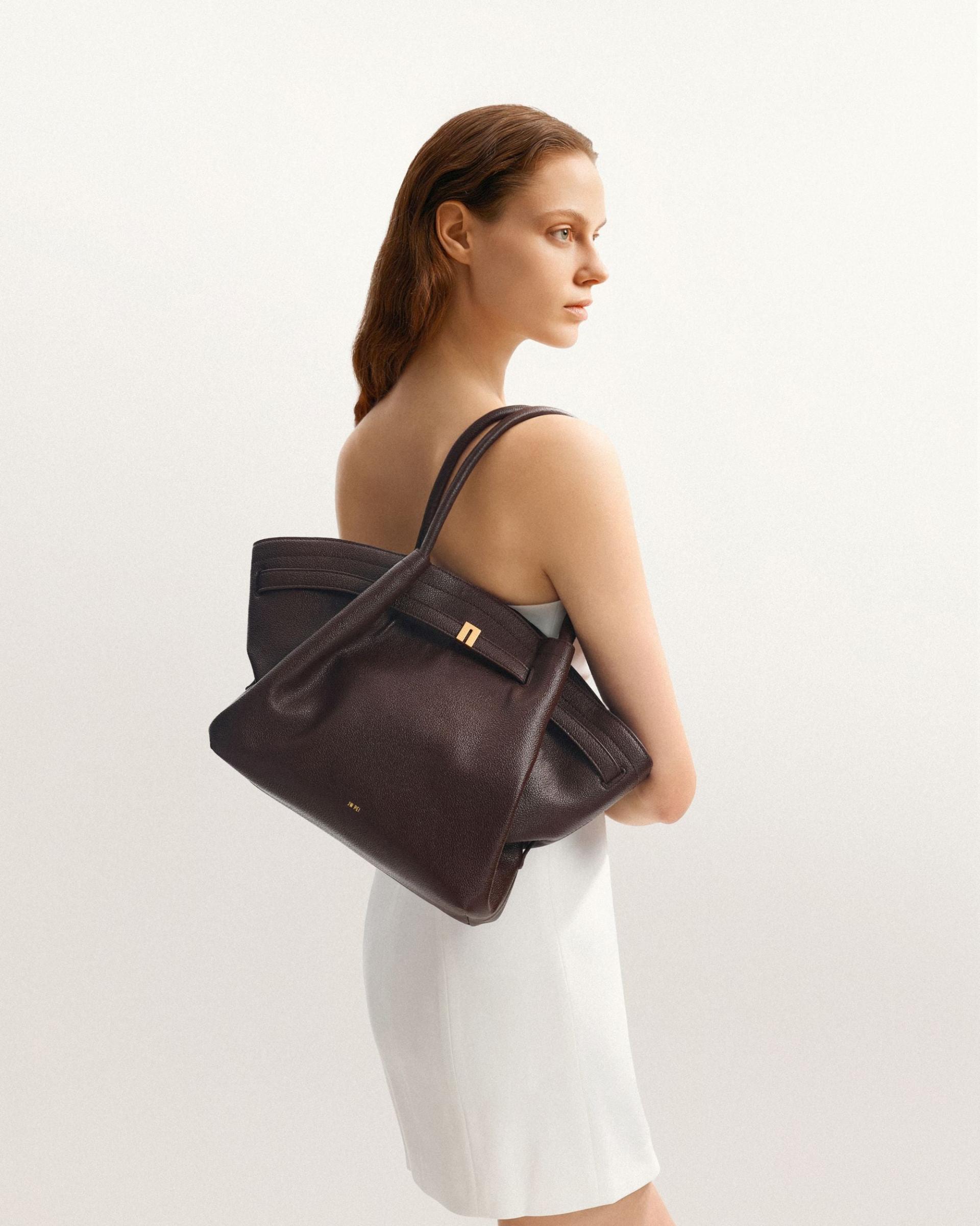 Hana Medium Tote Bag - Dark Brown 2