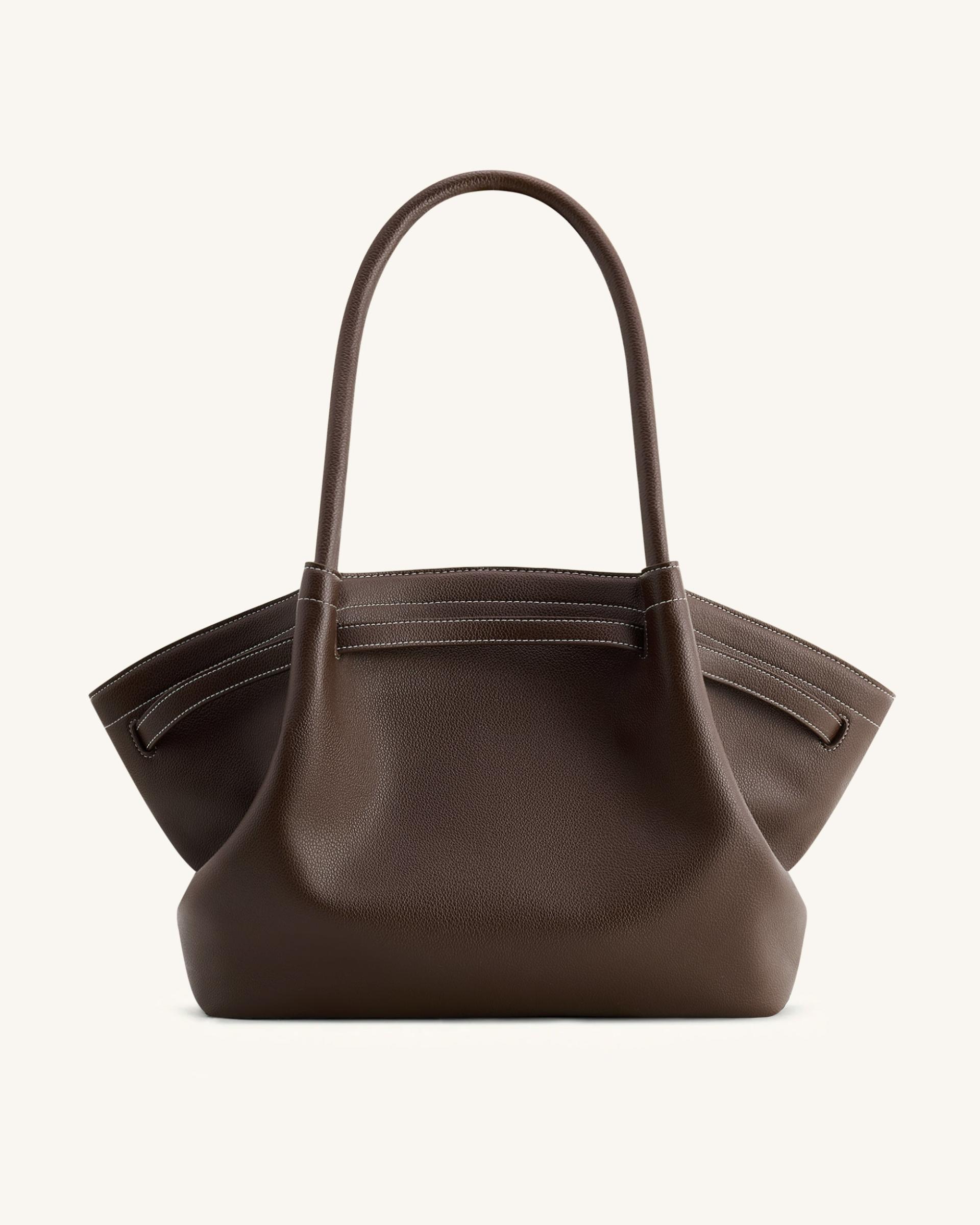 Hana Large Tote Bag - Dark Brown 4