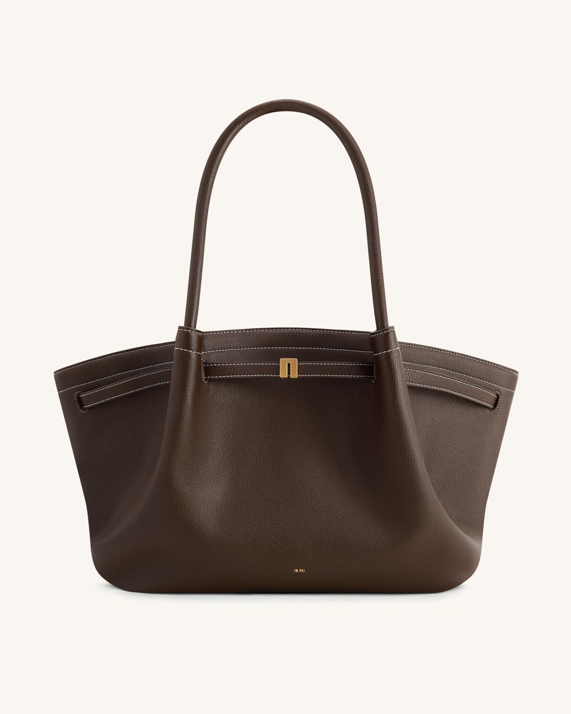 Hana Large Tote Bag - Dark Brown 2