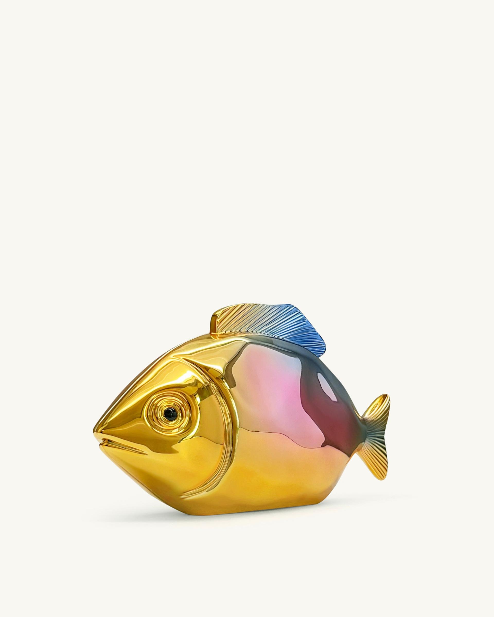 Fish Shaped Clutch - Gold/Blue 2