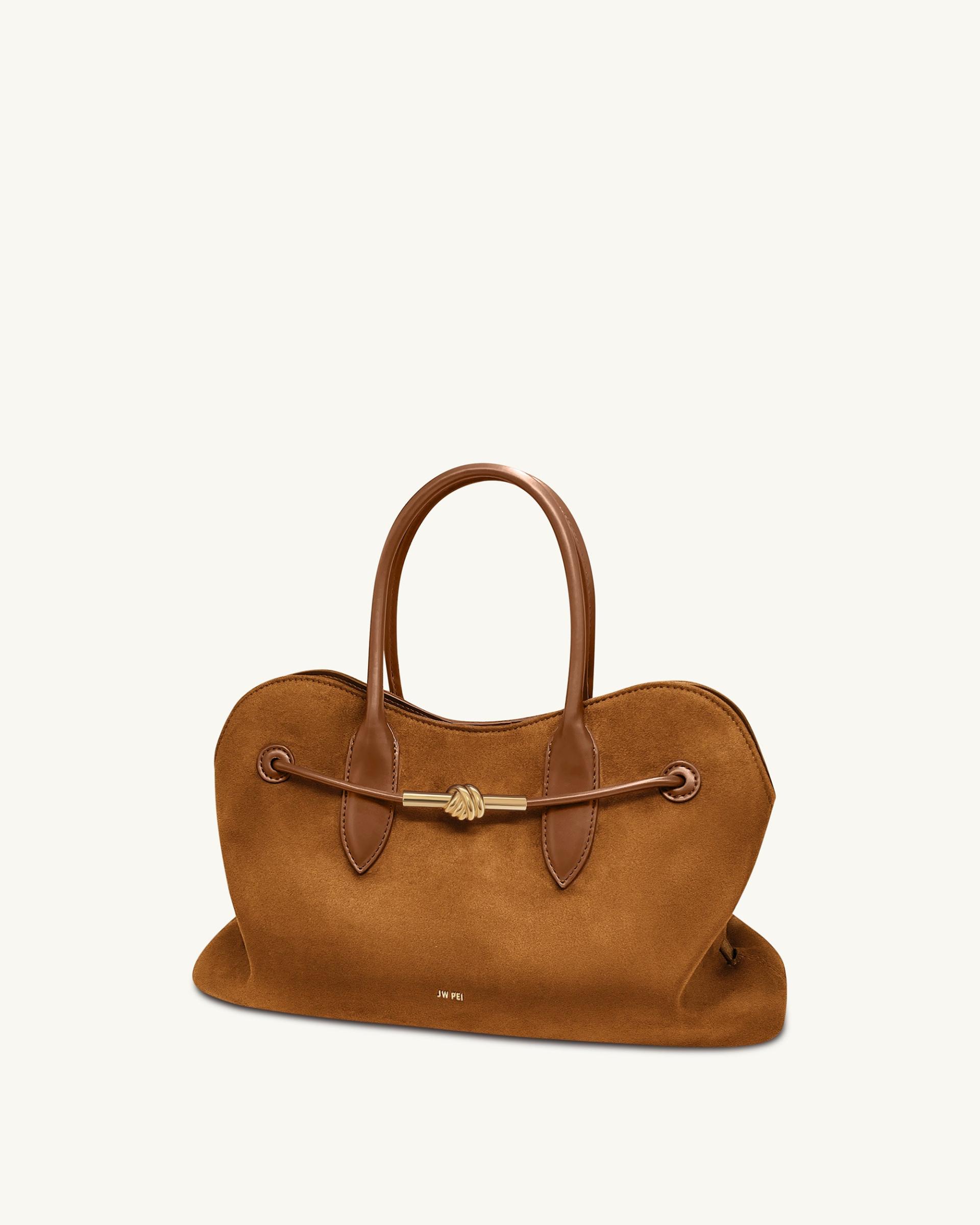Adele Metal Rope Knot Tote Bag - Caramel Brown 2
