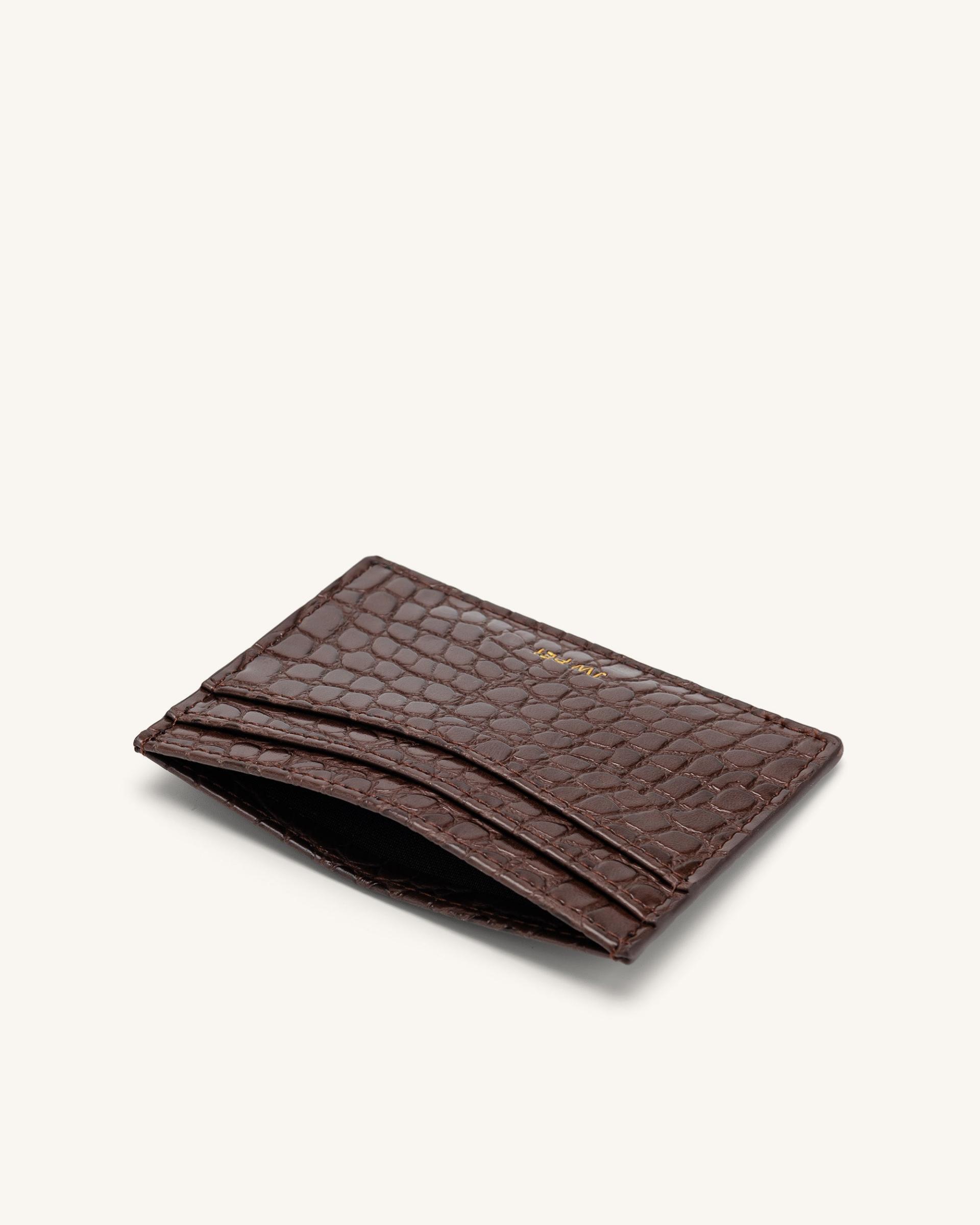 The Card Holder - Brown Croc 2