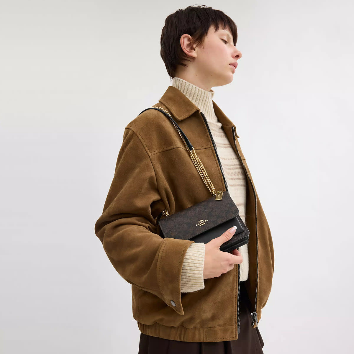 Mini Klare Crossbody Bag In Signature Canvas 5