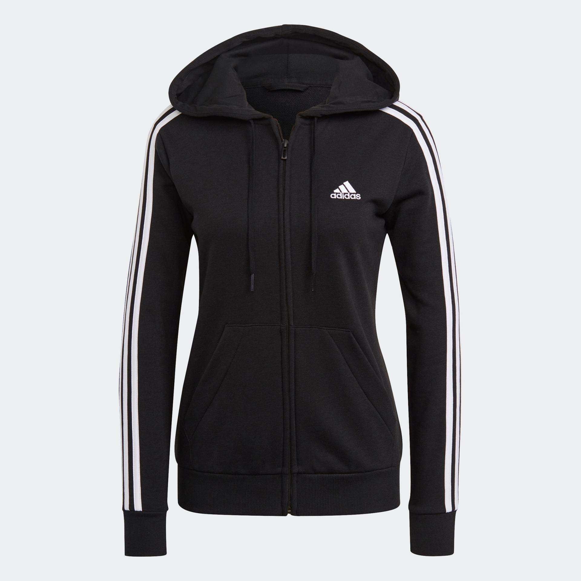 Adidas Essentials French Terry 3-Stripes Full-Zip Hoodie Women