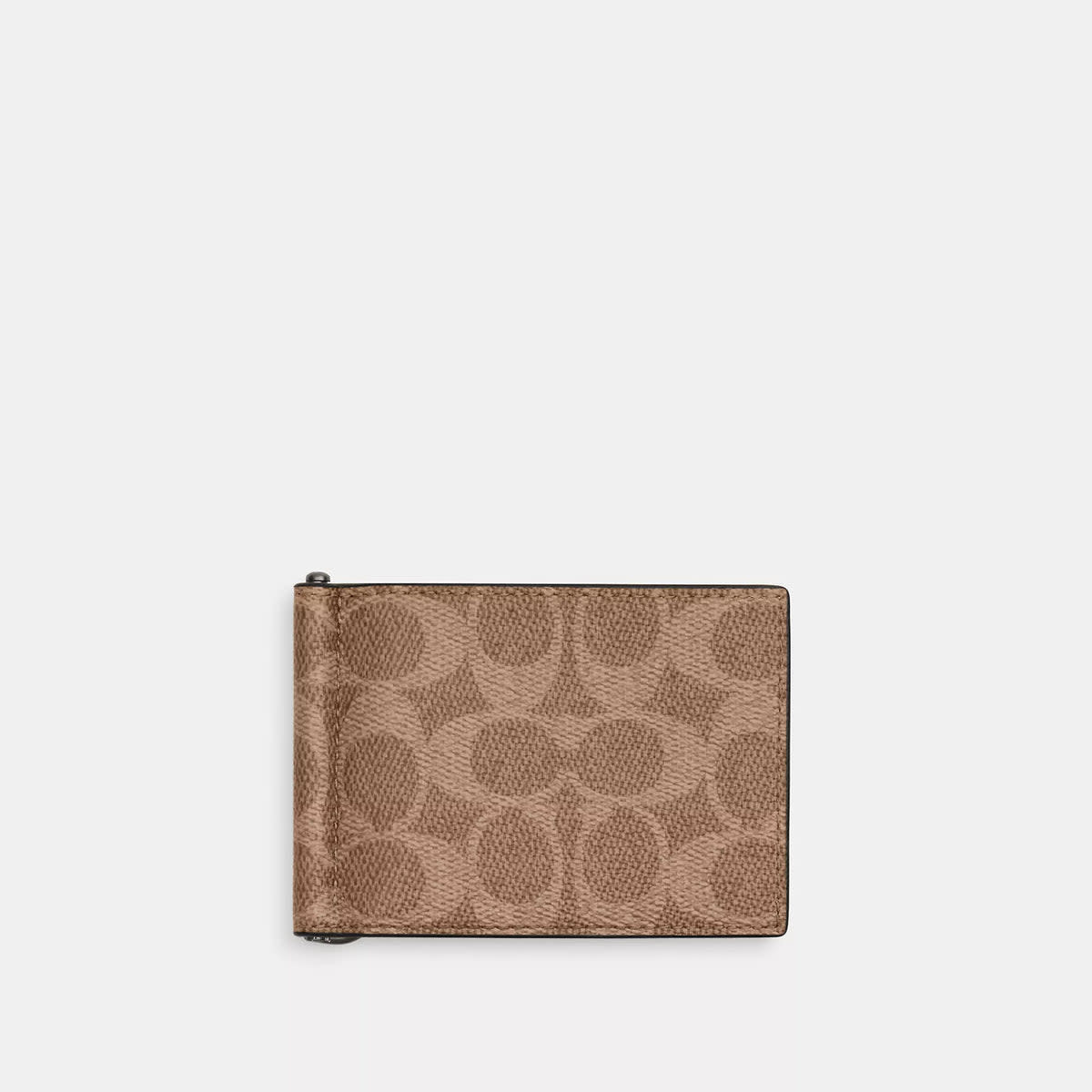Slim Money Clip Billfold Wallet In Signature Canvas 3