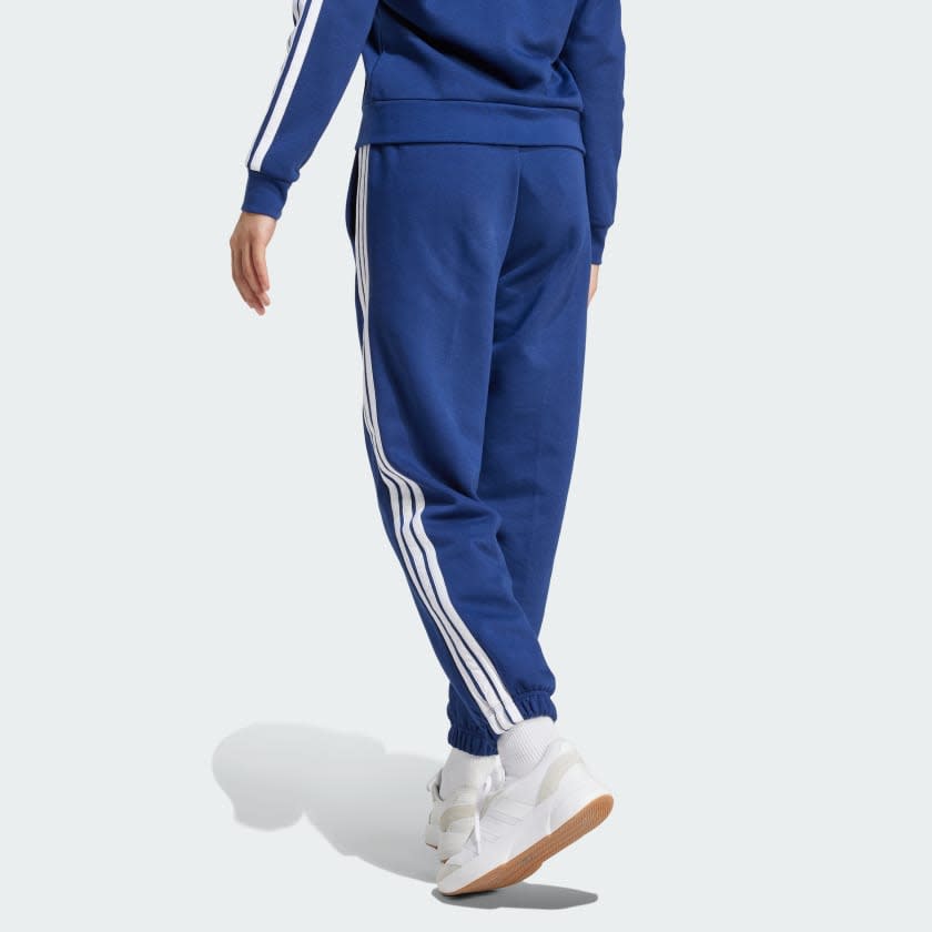 Adidas Essentials 3-Stripes Fleece Loose-Fit Pants Women 2