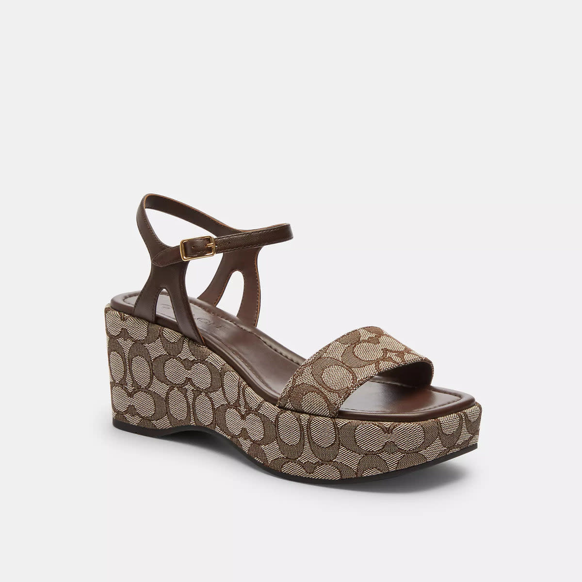 Gale Wedge Sandal In Signature Jacquard