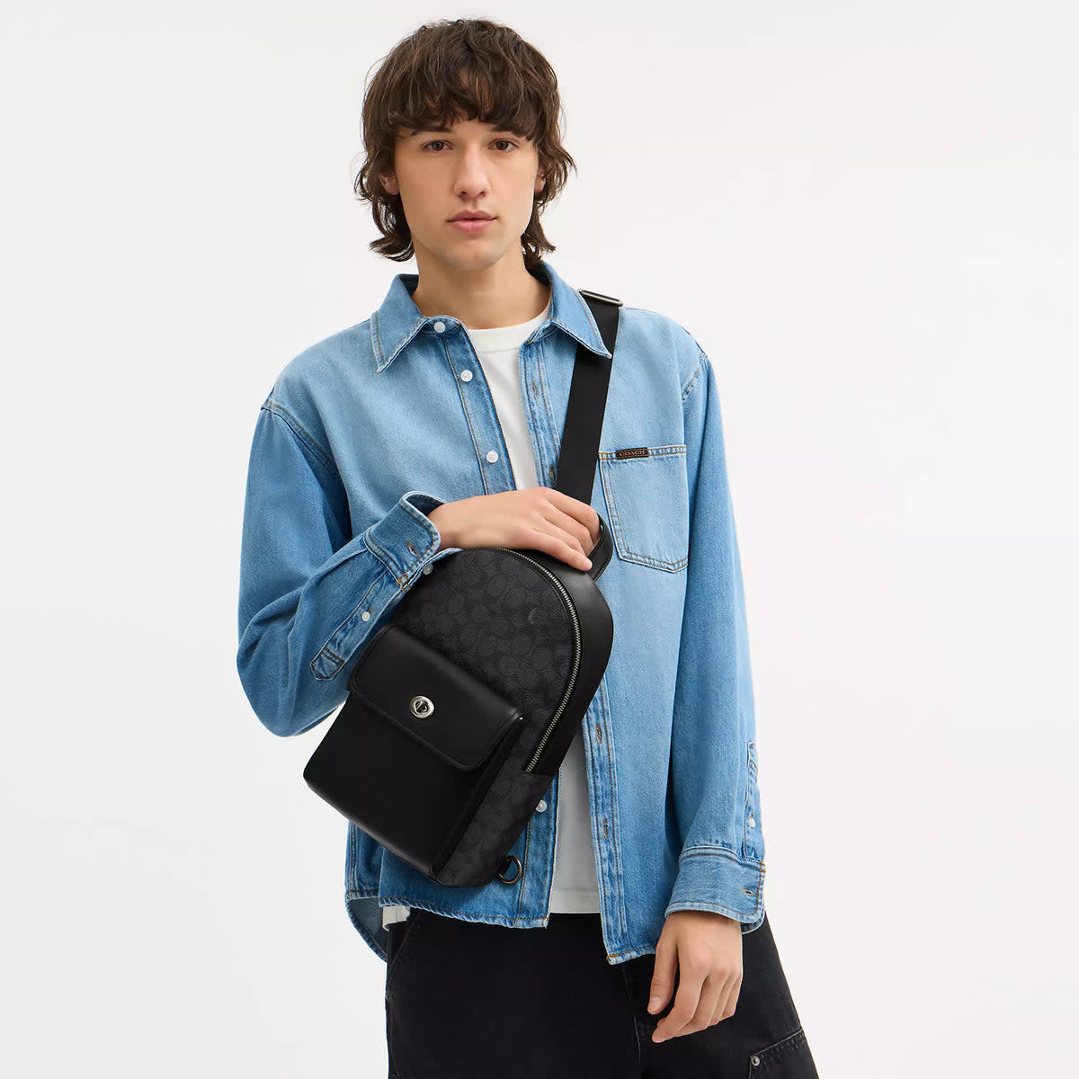 Turnlock Sling Pack In Signature Canvas 4