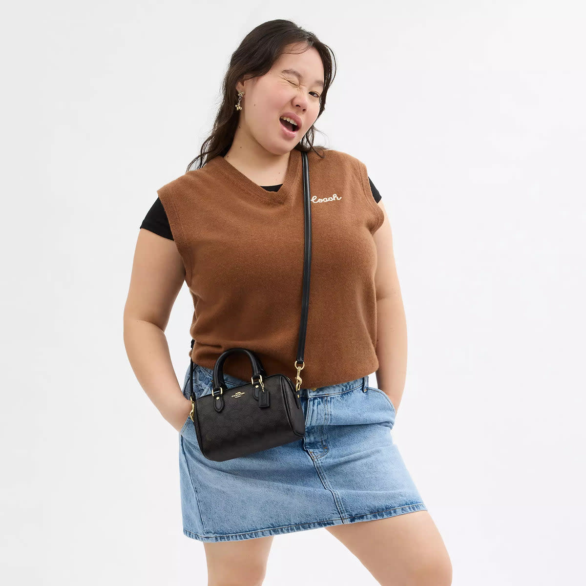 Mini Rowan Crossbody Bag In Signature Canvas 5